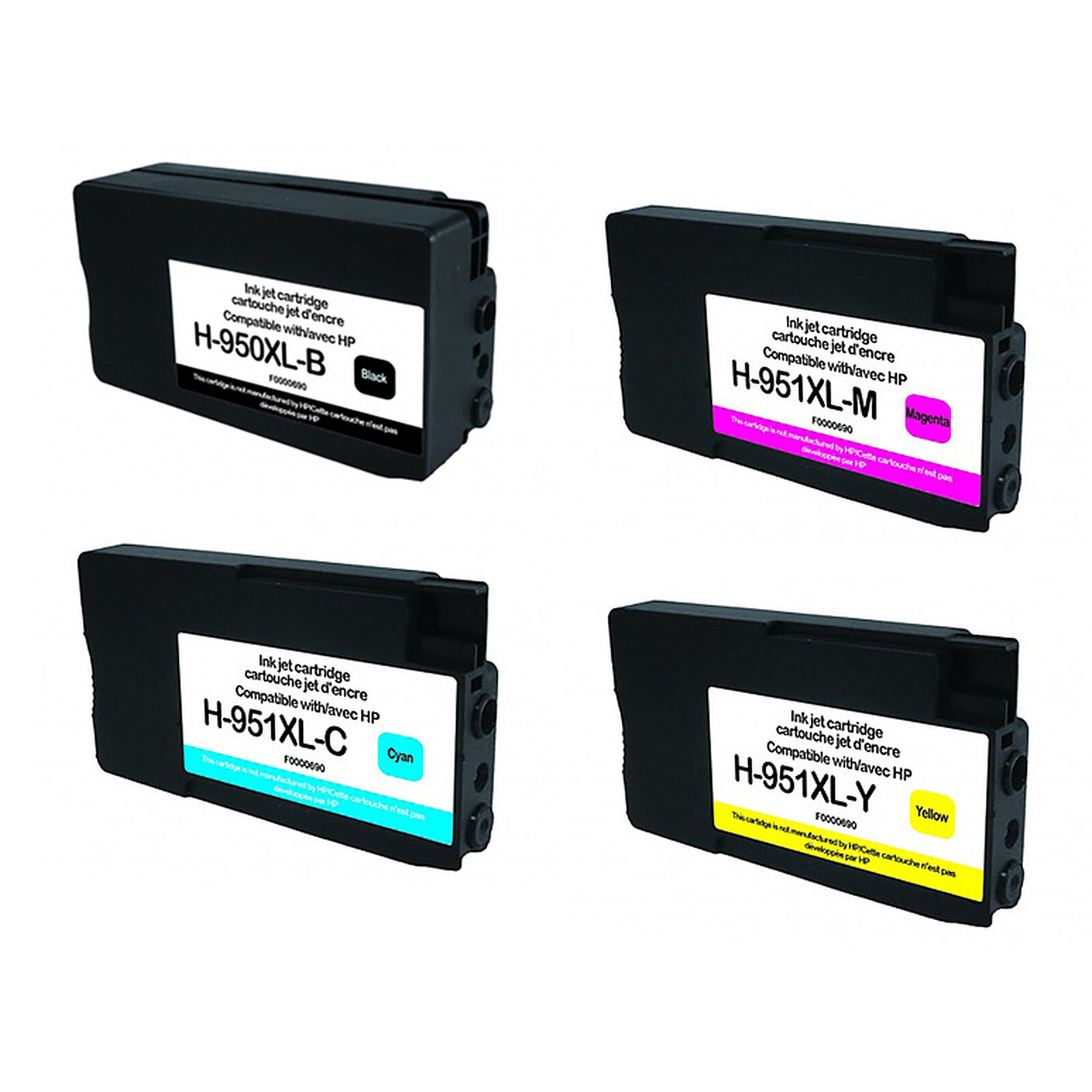 Pack de 4 Cartouches H-950XL/H-951XL compatible HP 950XL et HP