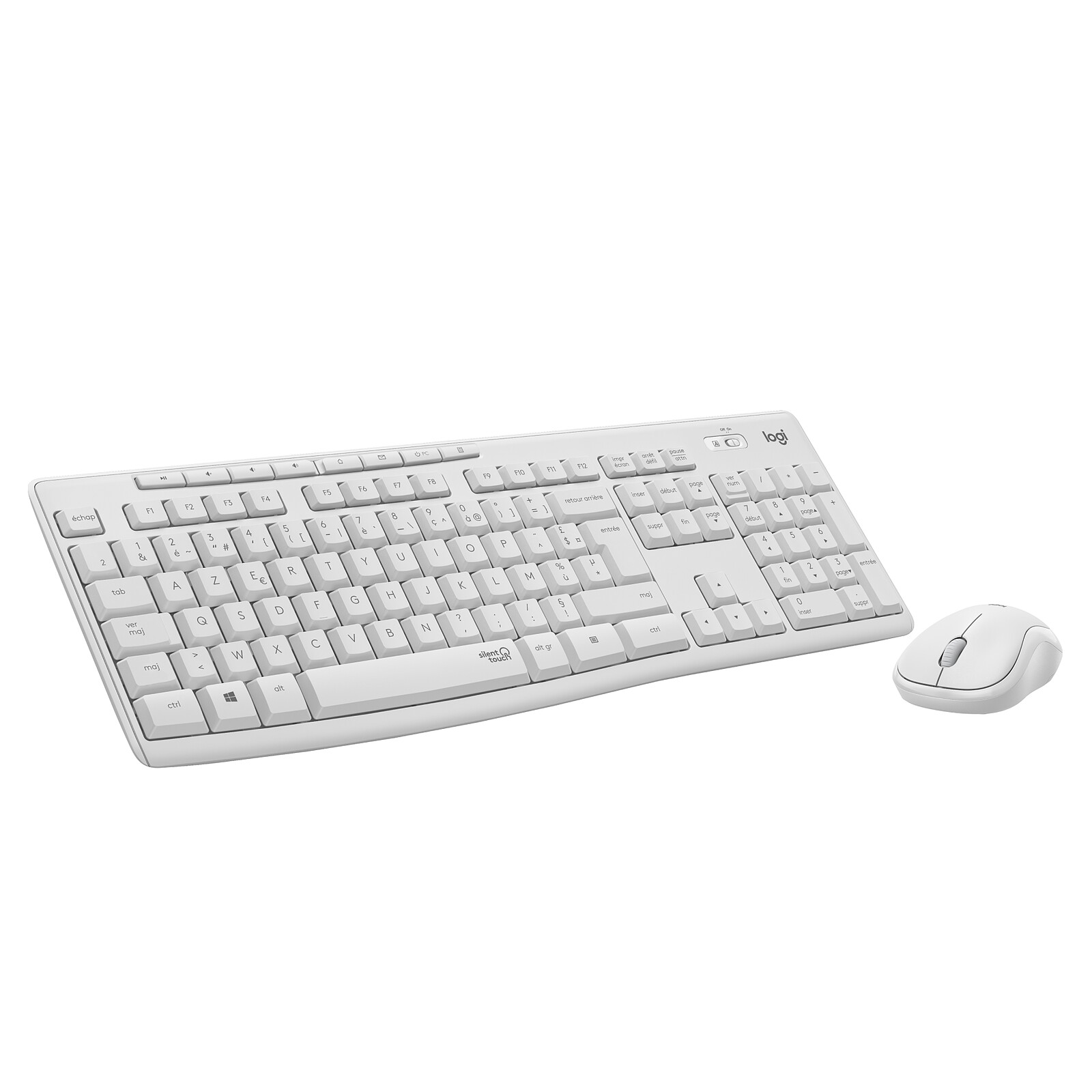logitech mk540 advanced clavier rf sans fil azerty français noir, blanc -  kits claviers souris