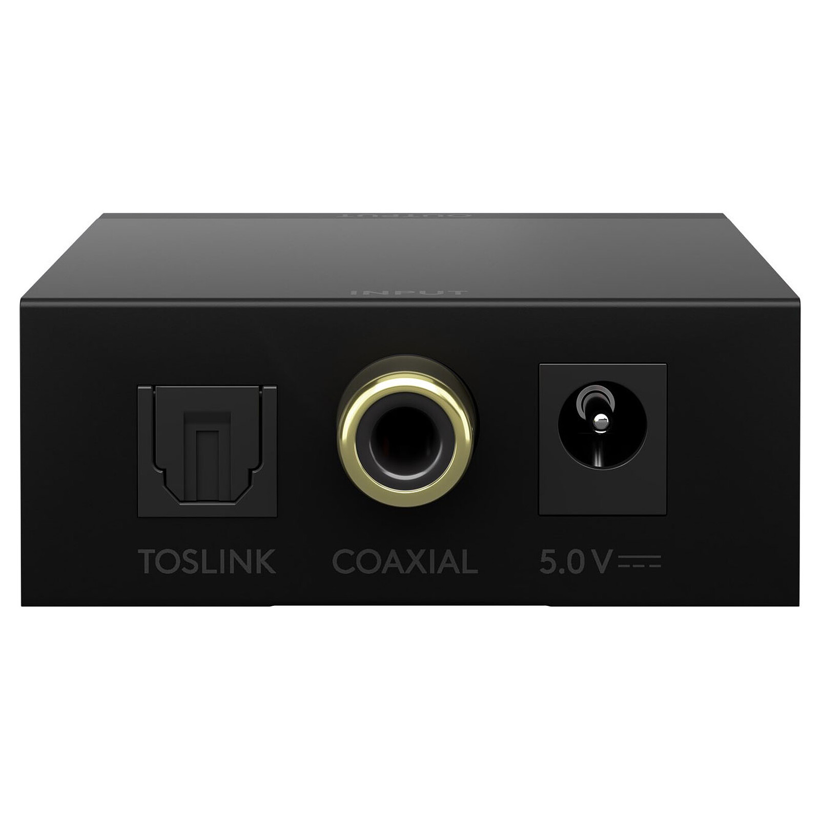 Convertisseur audio numérique optique coaxial Toslink vers analogique RCA  (noir)