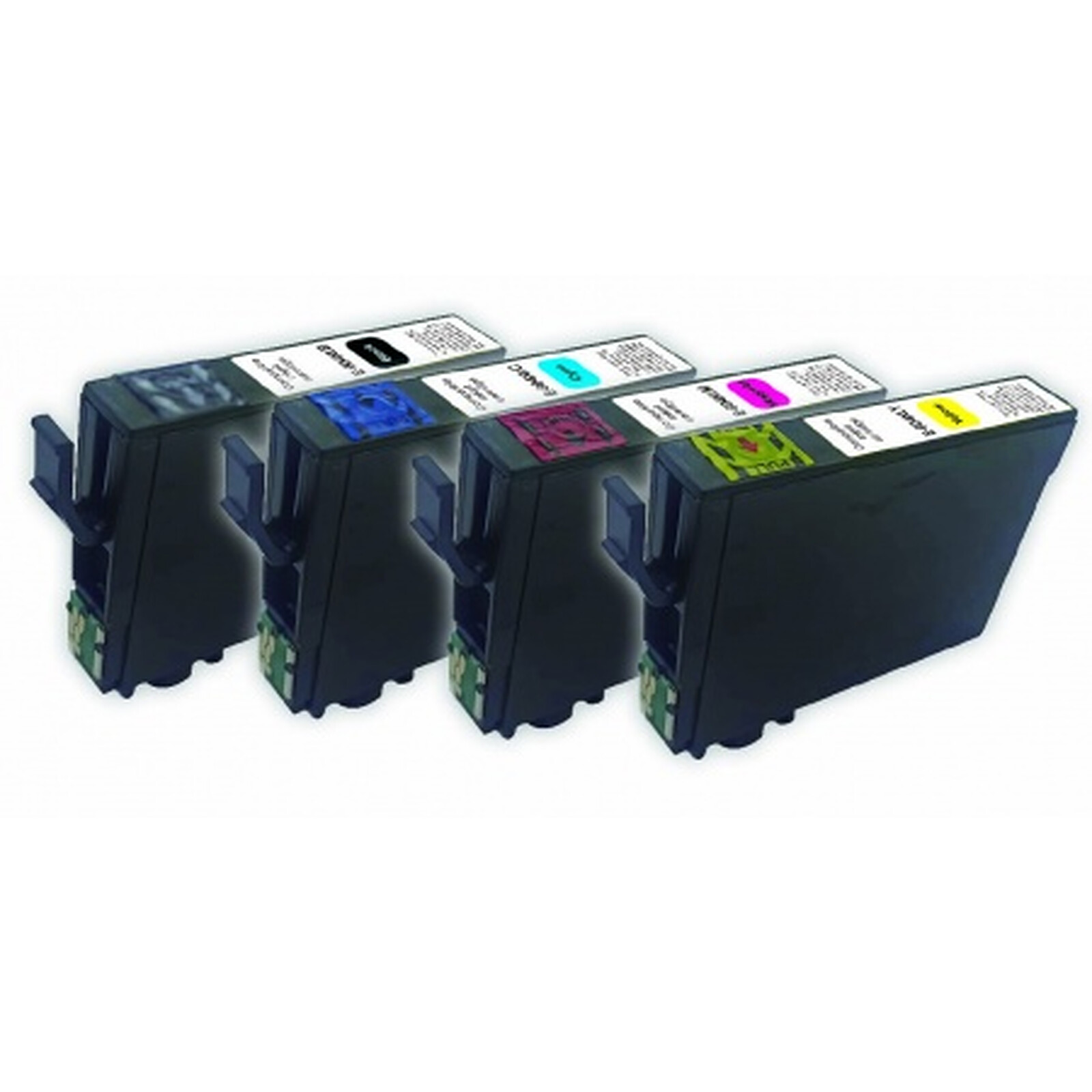 Pack de 4 cartouches d'encre compatibles Epson 603XL Noir, Jaune, Cyan,  Magenta