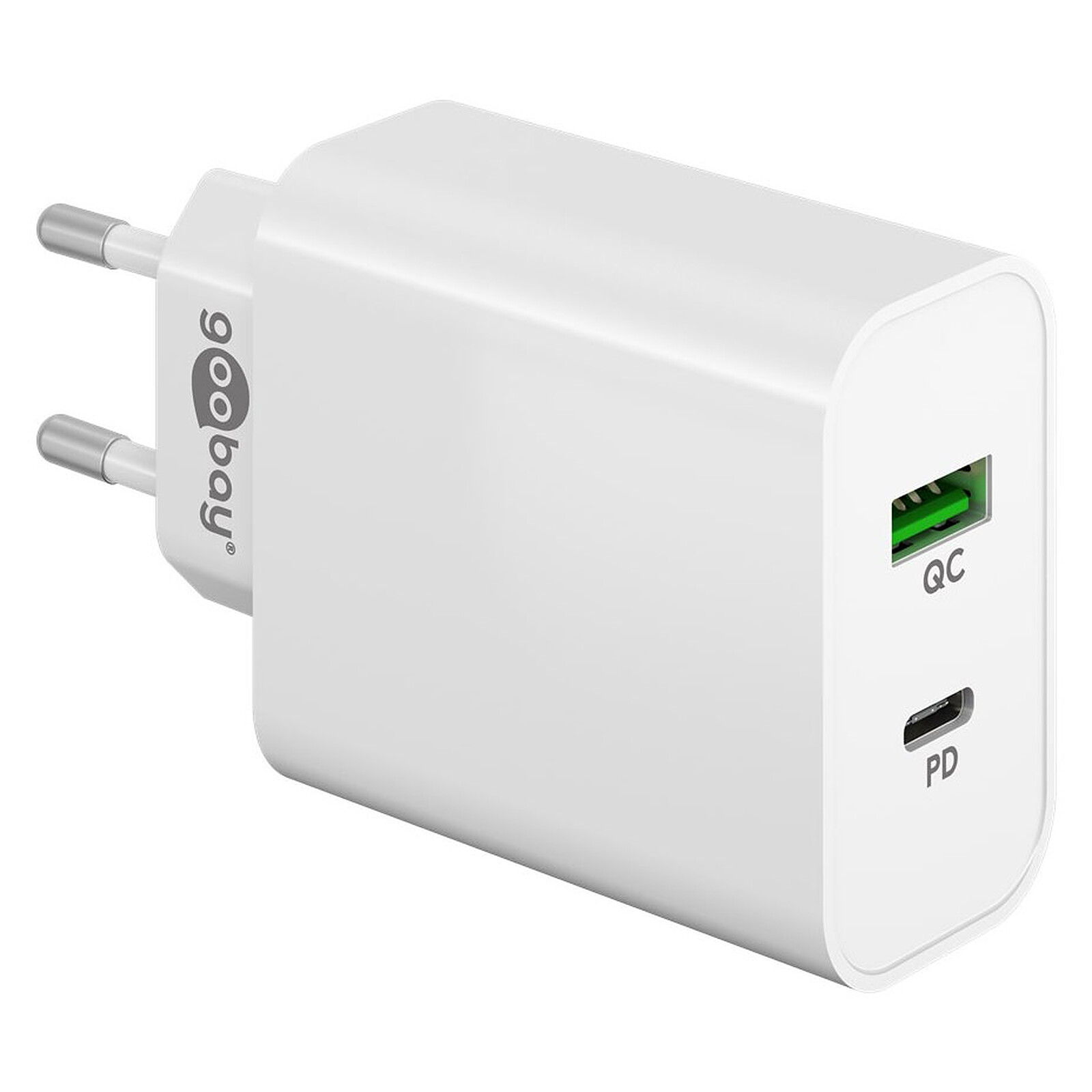 Goobay Dual USB PD/QC Fast Charger 45W (white) - Phone charger - LDLC  3-year warranty