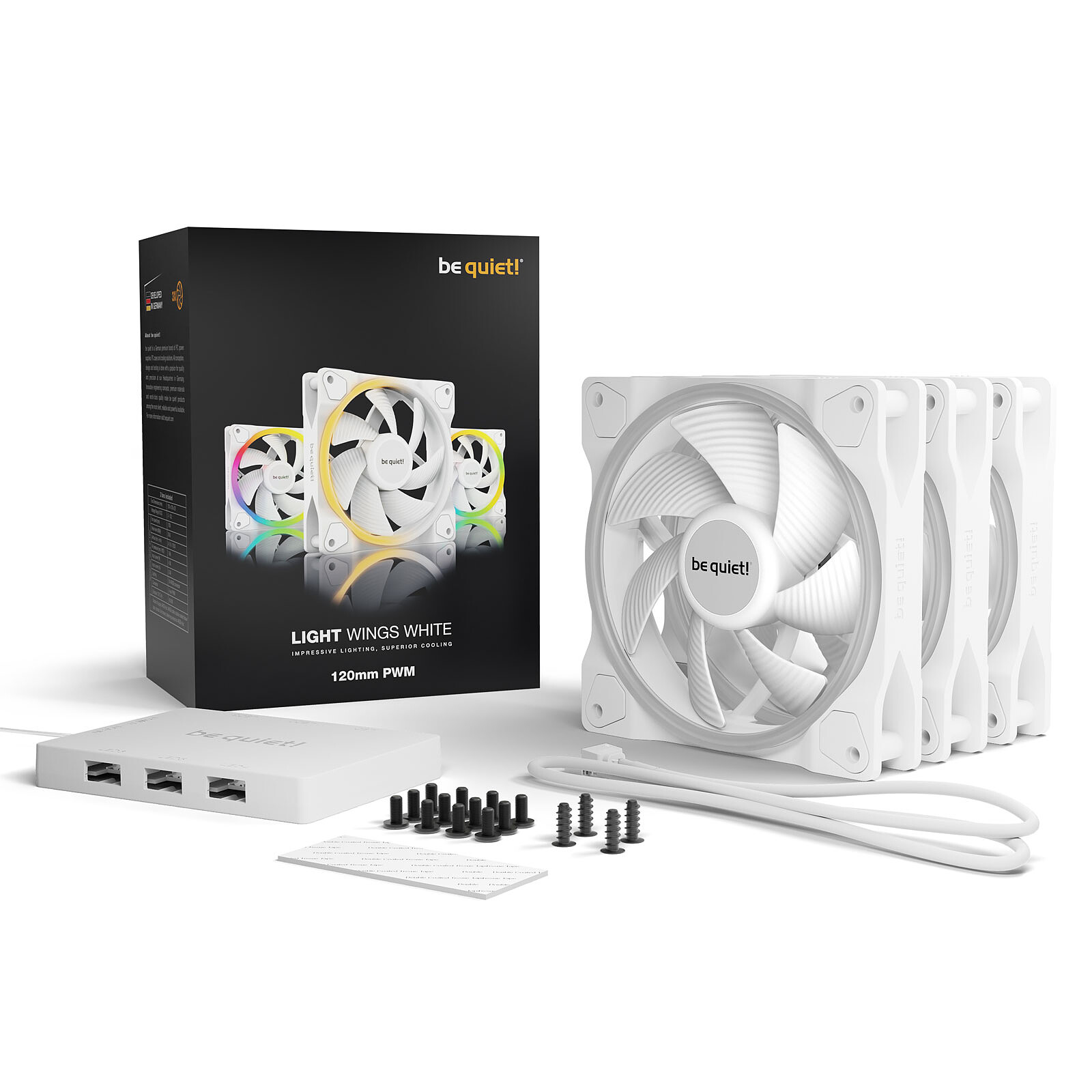 Corsair iCUE LINK QX120 RGB 120mm PWM PC Fan, Ventilateur de boîtier Blanc,  Expansion Kit
