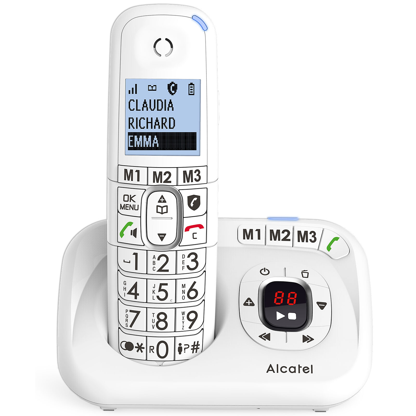 ALCATEL F890 Voice Duo Noir Téléphone répondeur sans fil - Blocage