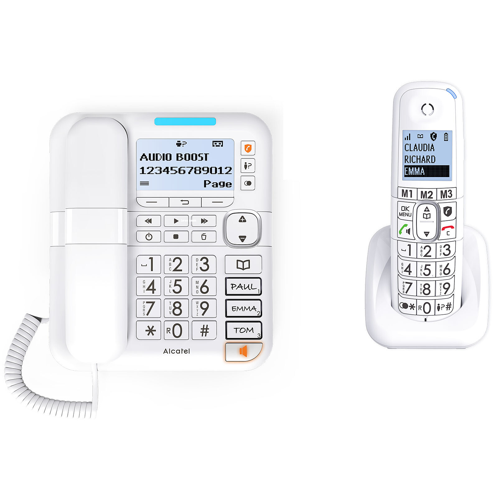 Alcatel XL785 Combo Voice Blanc - Téléphone sans fil - Garantie 3