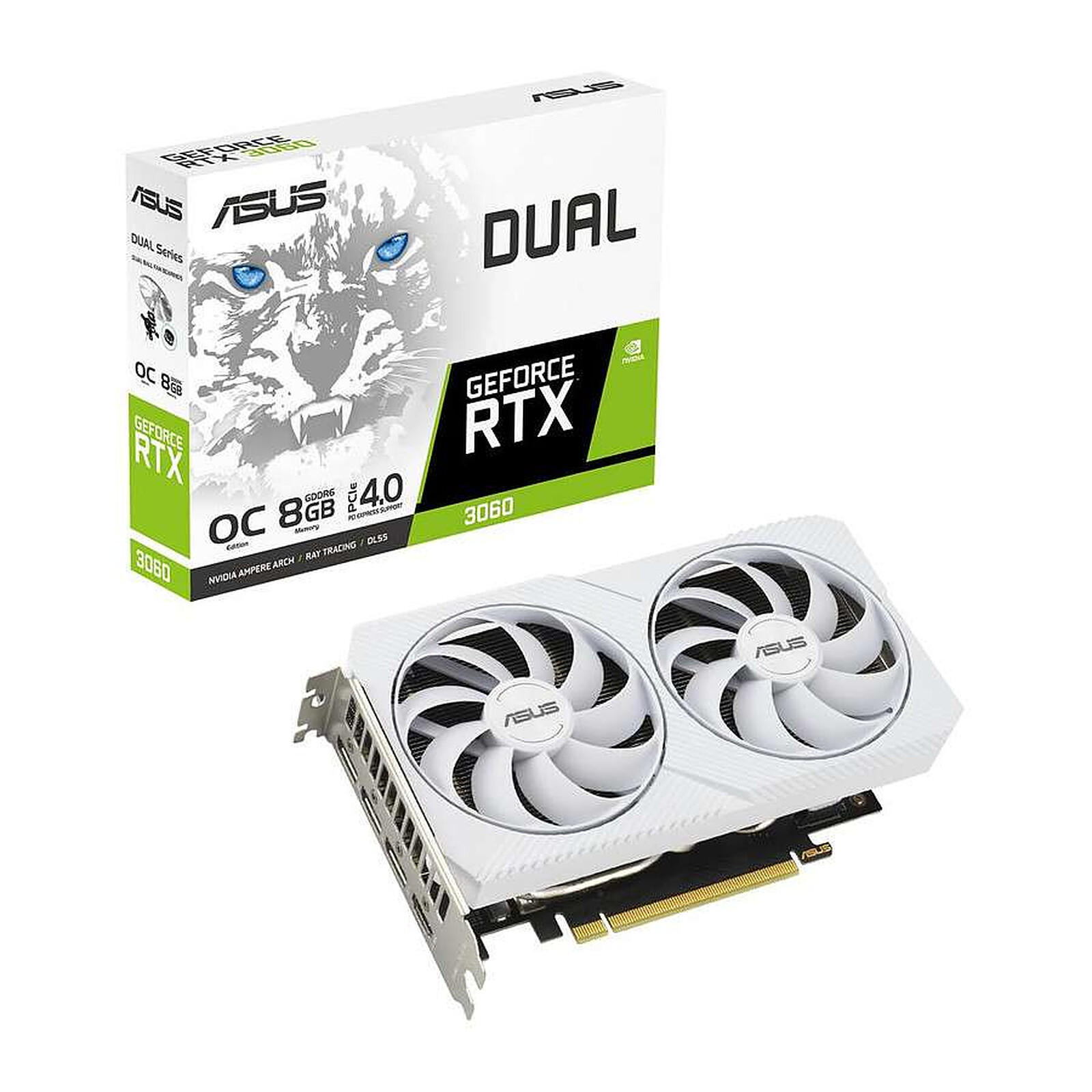 ASUS DUAL GeForce RTX 3060 O8G White OC - Carte graphique - LDLC