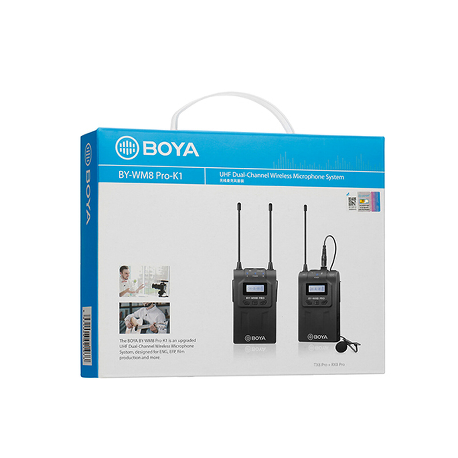Boya Kit Microphone Cravate Sans Fil UHF - BY-WM8 Pro-K2 - Noir