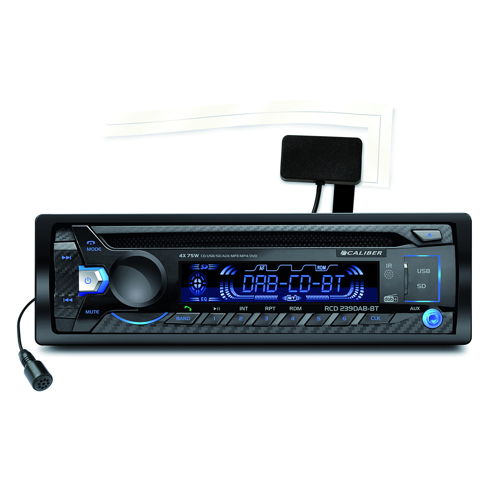 CALIBER - Autoradio Bluetooth, Lecteur CD, Radio DAB+ et FM - USB