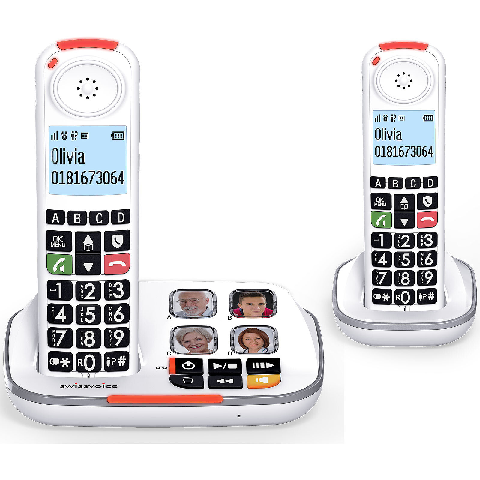 Logicom Aura 155T Blanc - Téléphone sans fil - Garantie 3 ans LDLC