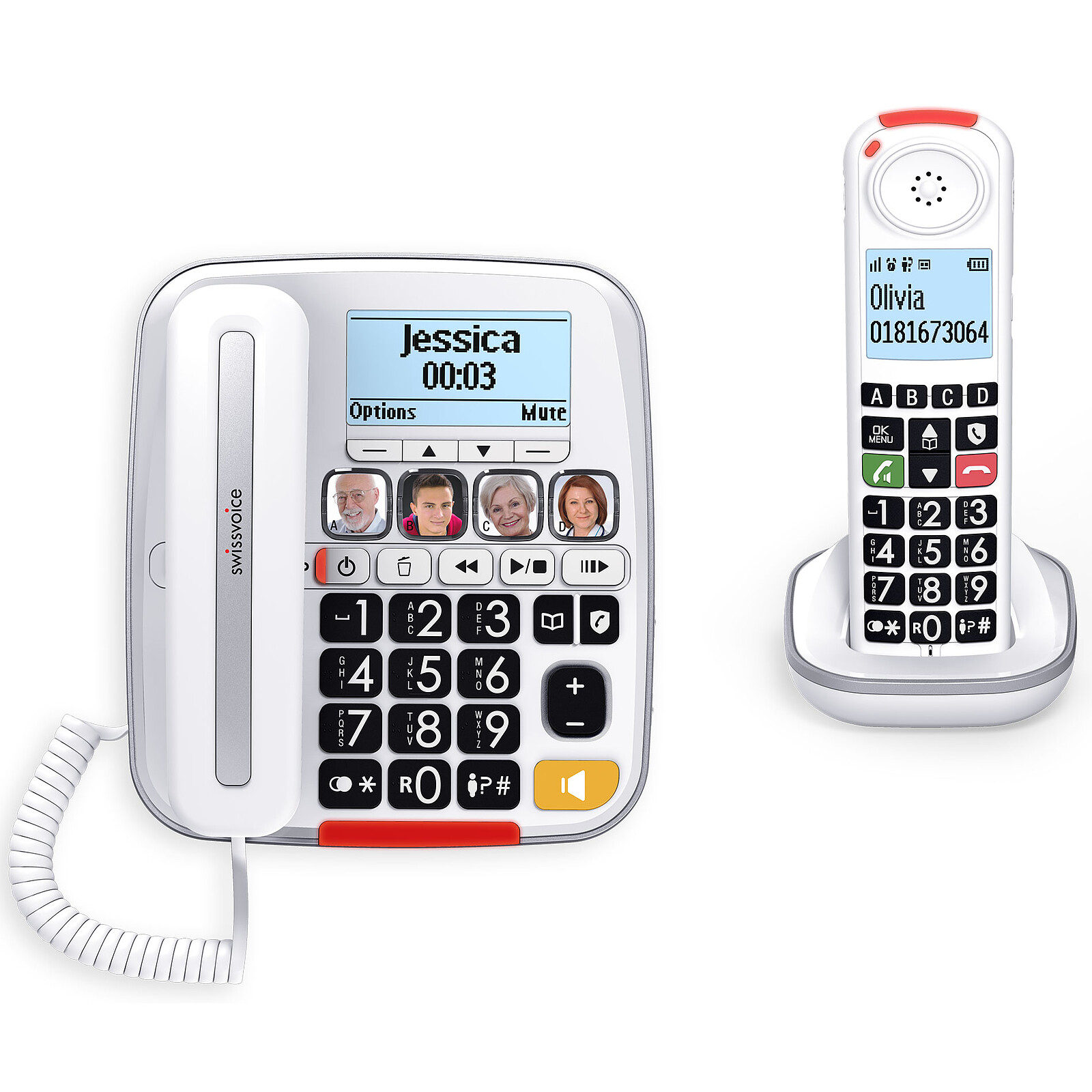 Swissvoice Xtra 3355 - Téléphone filaire - Garantie 3 ans LDLC