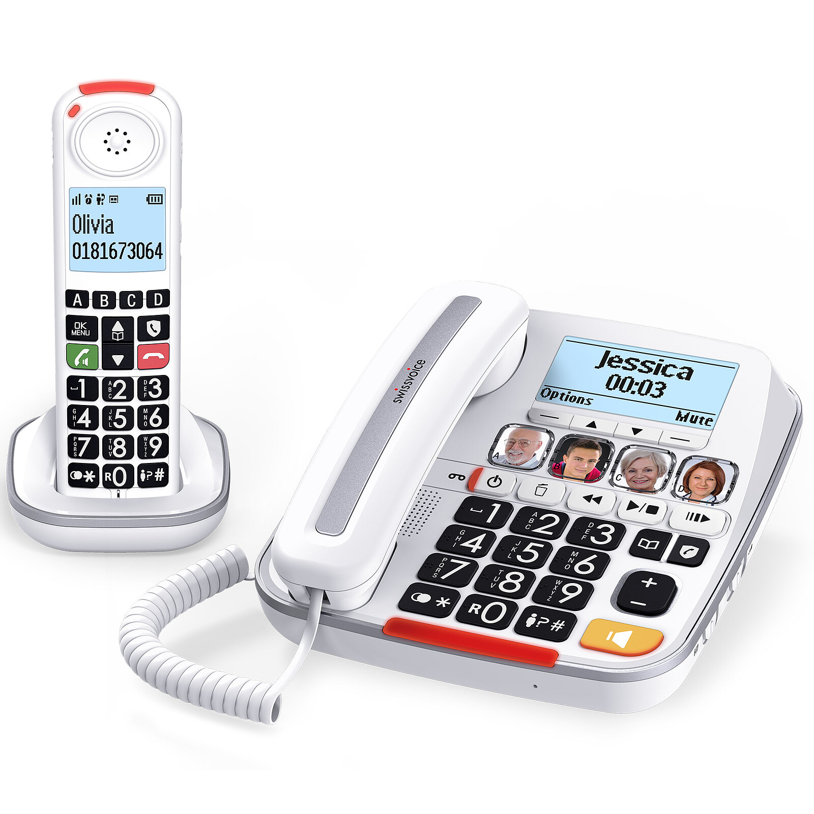 Téléphone fixe avec fil TMax Blanc ALCATEL : le téléphone fixe à