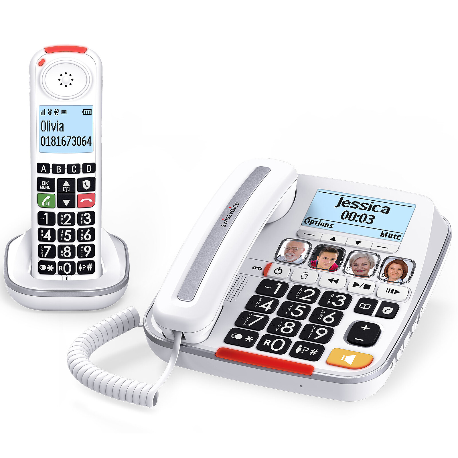 Batterie Rechargeable Compatible Téléphone Fixe Medion S63008 - 600 MAh, 2,4V NiMH - Remplacement Pour GP0735, GP0747, Etc.