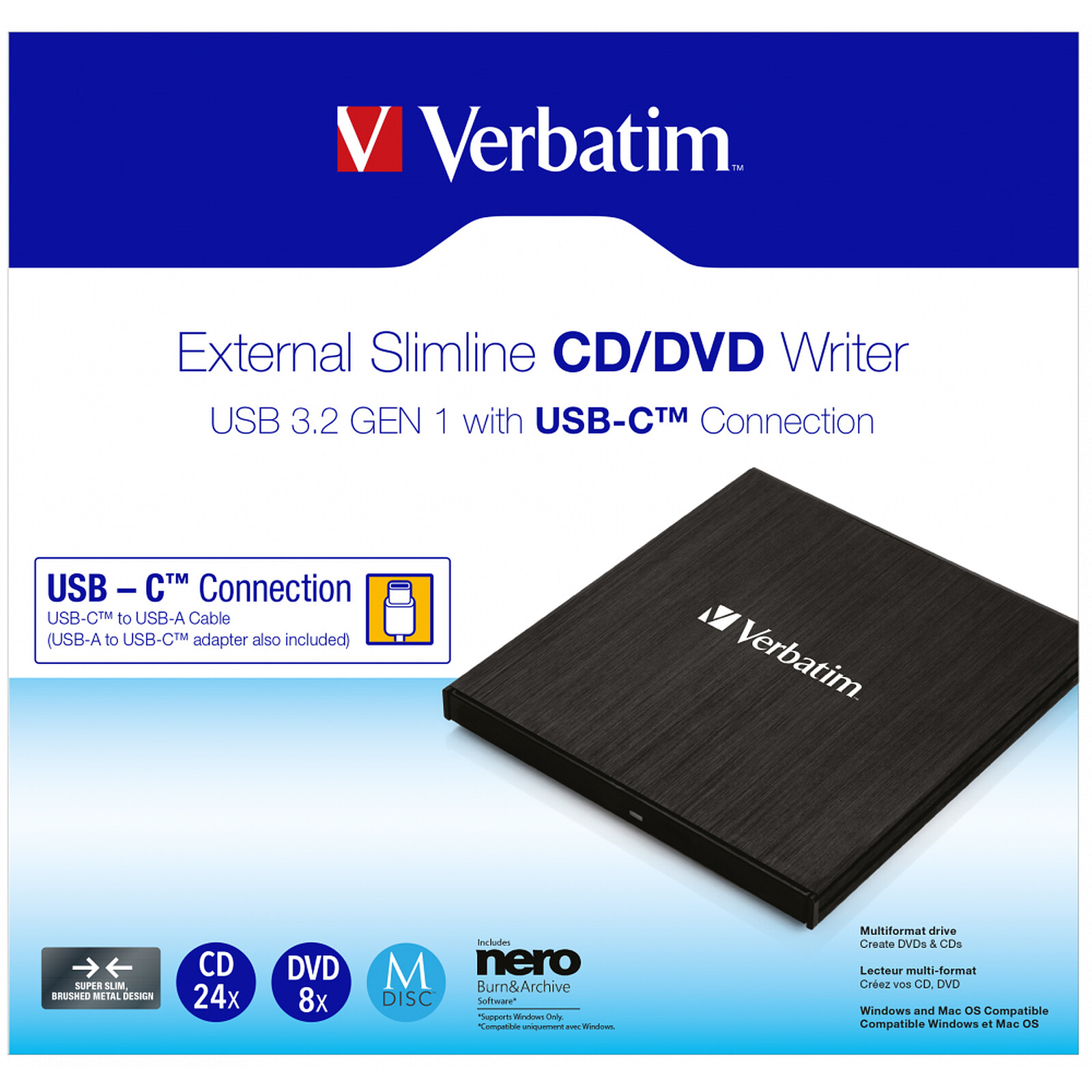 Lecteur graveur DVD externe SLIM LG GP57ES40
