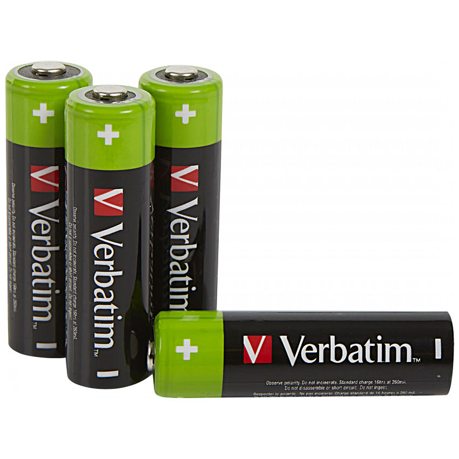 Verbatim AA 2500 mAh batteries (set of 4) - Battery & charger - LDLC