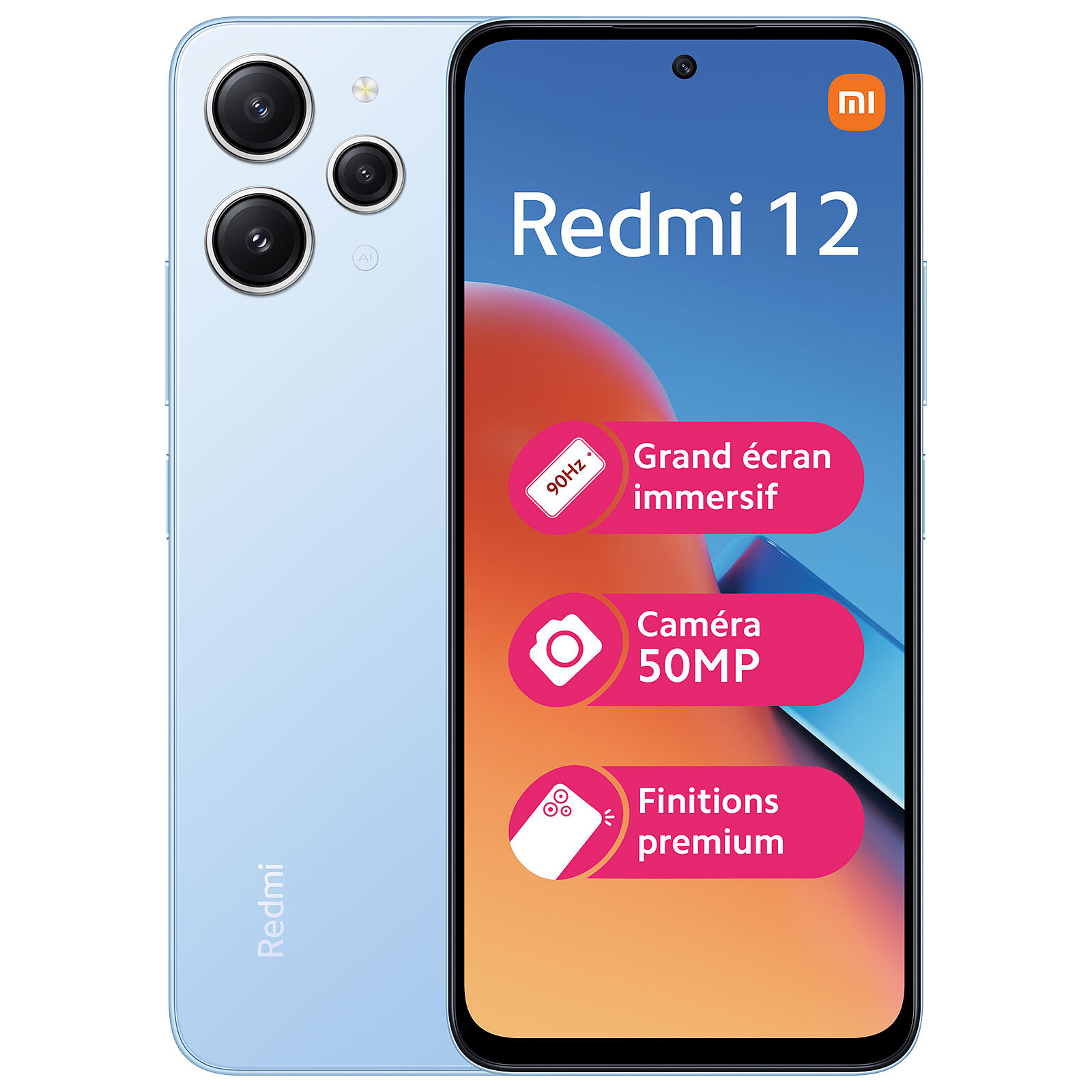 Smartfon Xiaomi Redmi Note 12 8+256GB Ice Blue +  Premium 8+256GB  Ice Blue, Xiaomi \ 2023 \ Redmi Note 12 Series Smartphones \ Redmi Note 12