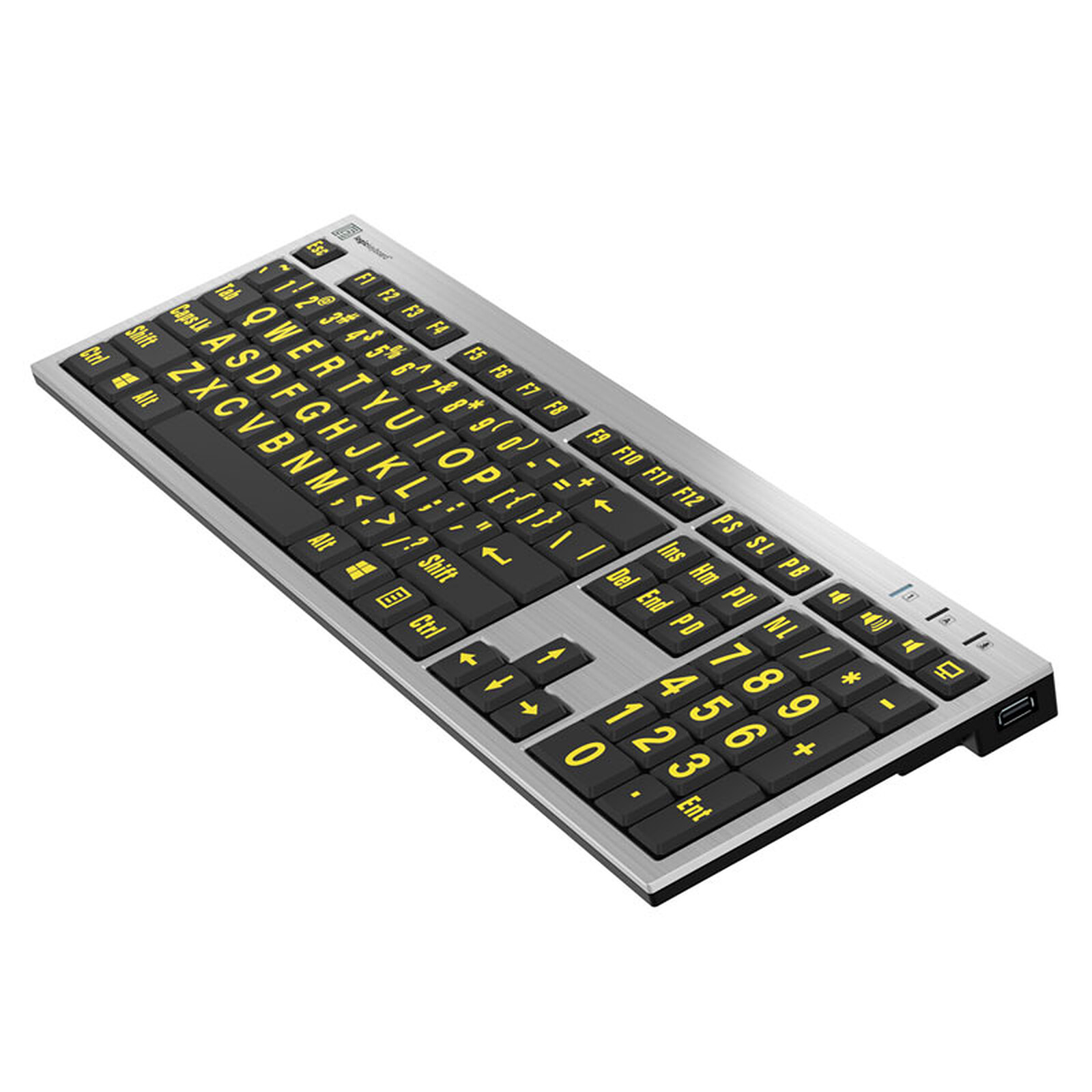 LogicKeyboard LargePrint PC (Jaune/Noir)
