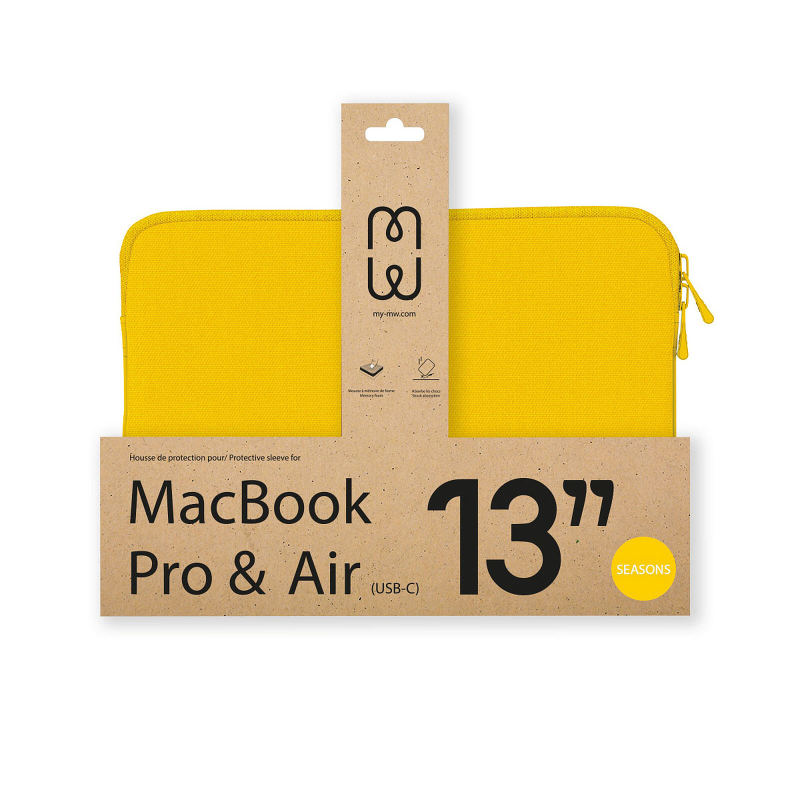 MW Housse MacBook Pro et MacBook Air 13 Basics ²Life 13 pouces Vert/Blanc  - Sac, sacoche, housse - Garantie 3 ans LDLC