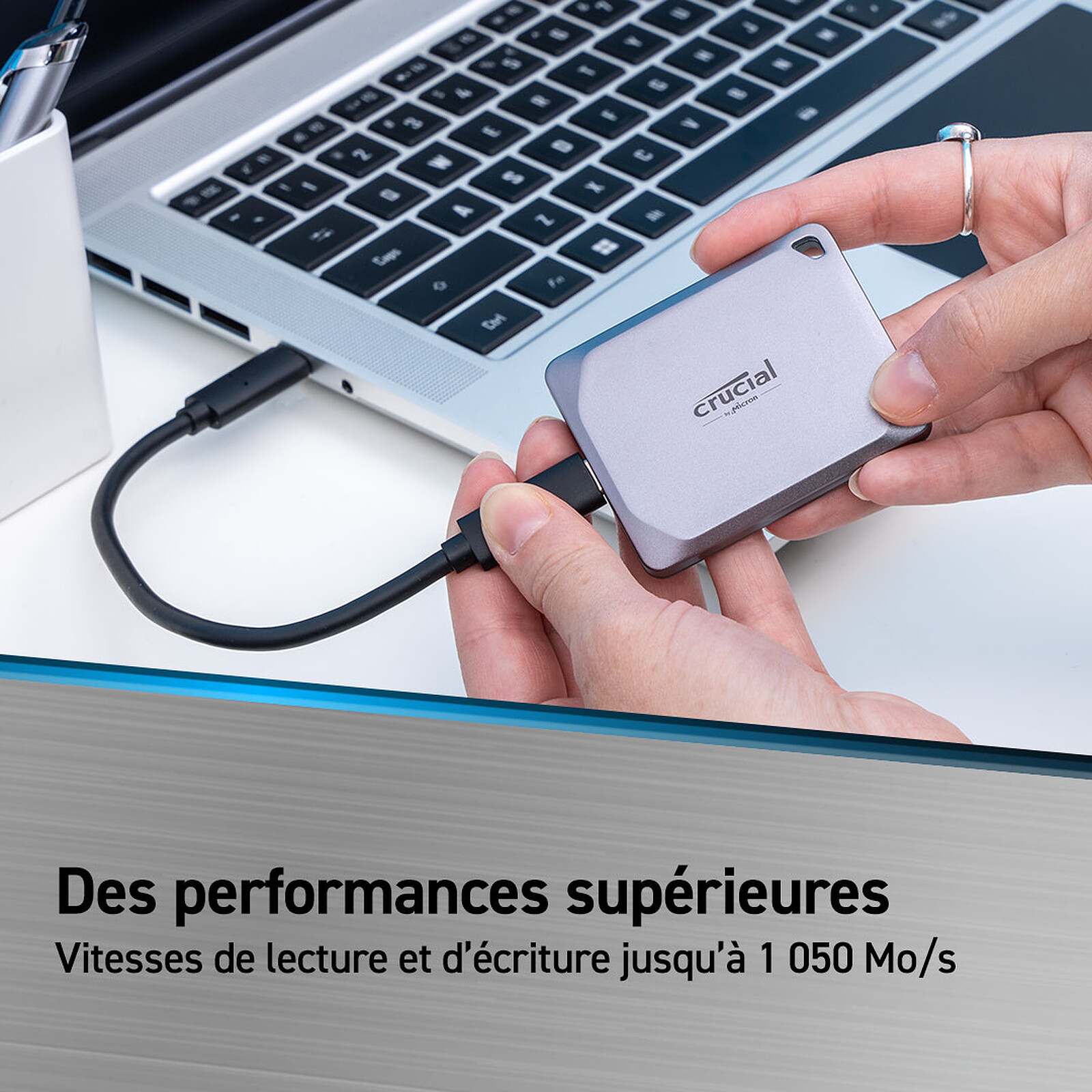 SSD externe Samsung Pack SSD externe T7 2 To Gris + carte microSD