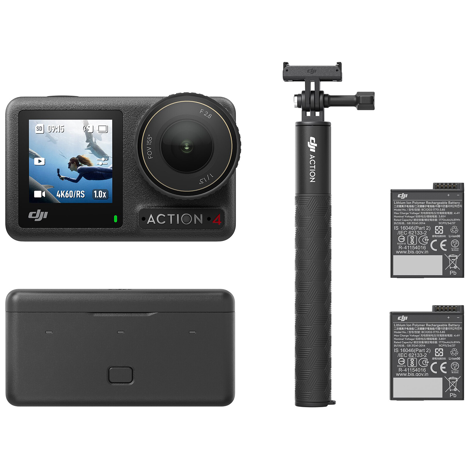 DJI Osmo Action 4 4K Action Camera Adventure Bundle Gray CP.OS.00000270.01  - Best Buy