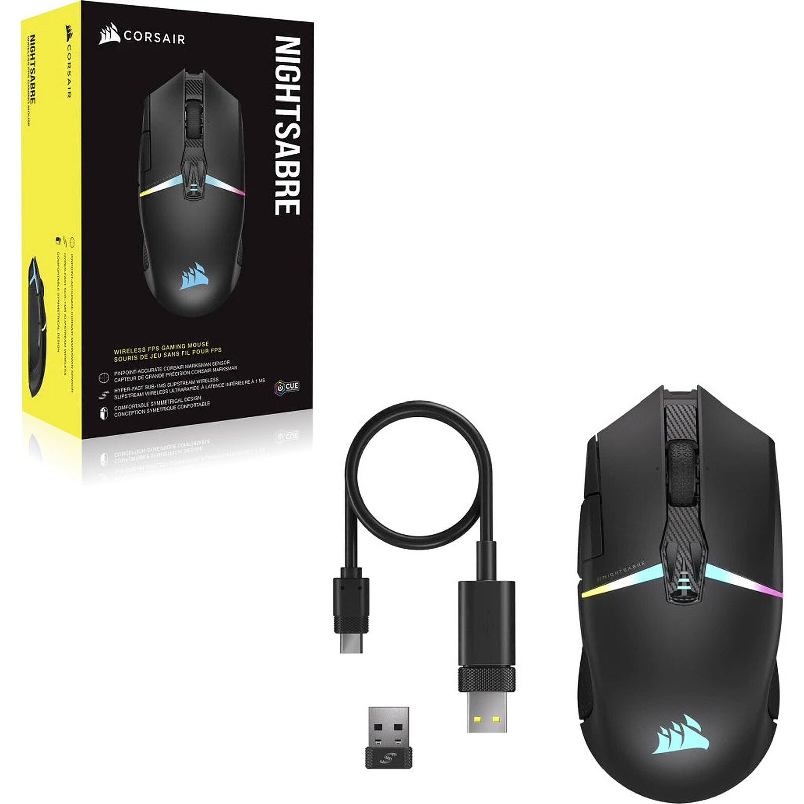 Corsair Gaming M65 RGB Ultra Wireless (Noir) - Souris PC - Garantie 3 ans  LDLC