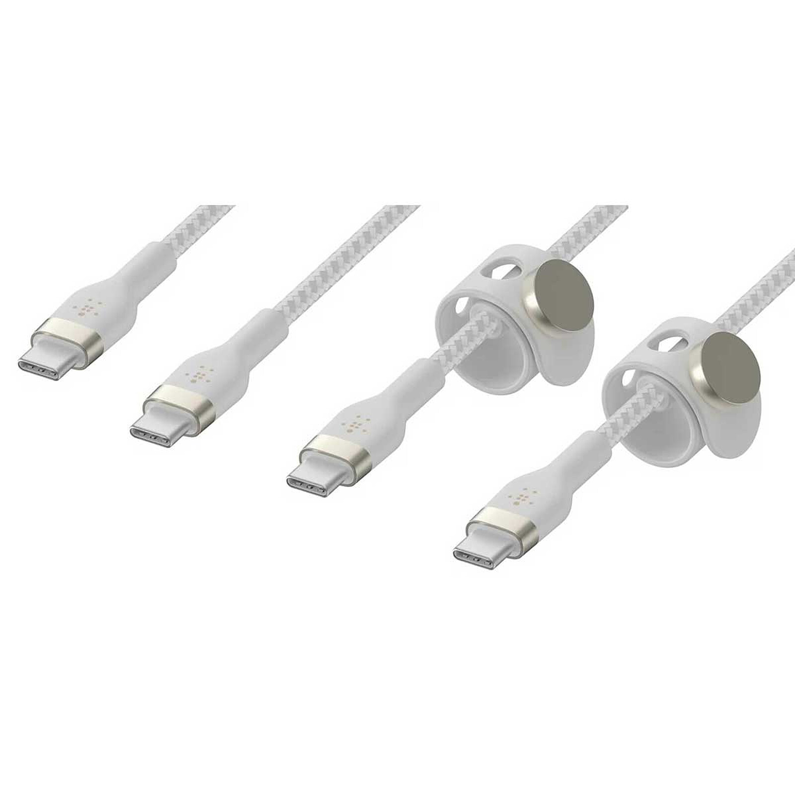 Belkin 2x Boost Charge Pro Flex Silicone Braided USB-C to USB-C Cables  (white) - 1 m - USB - LDLC 3-year warranty