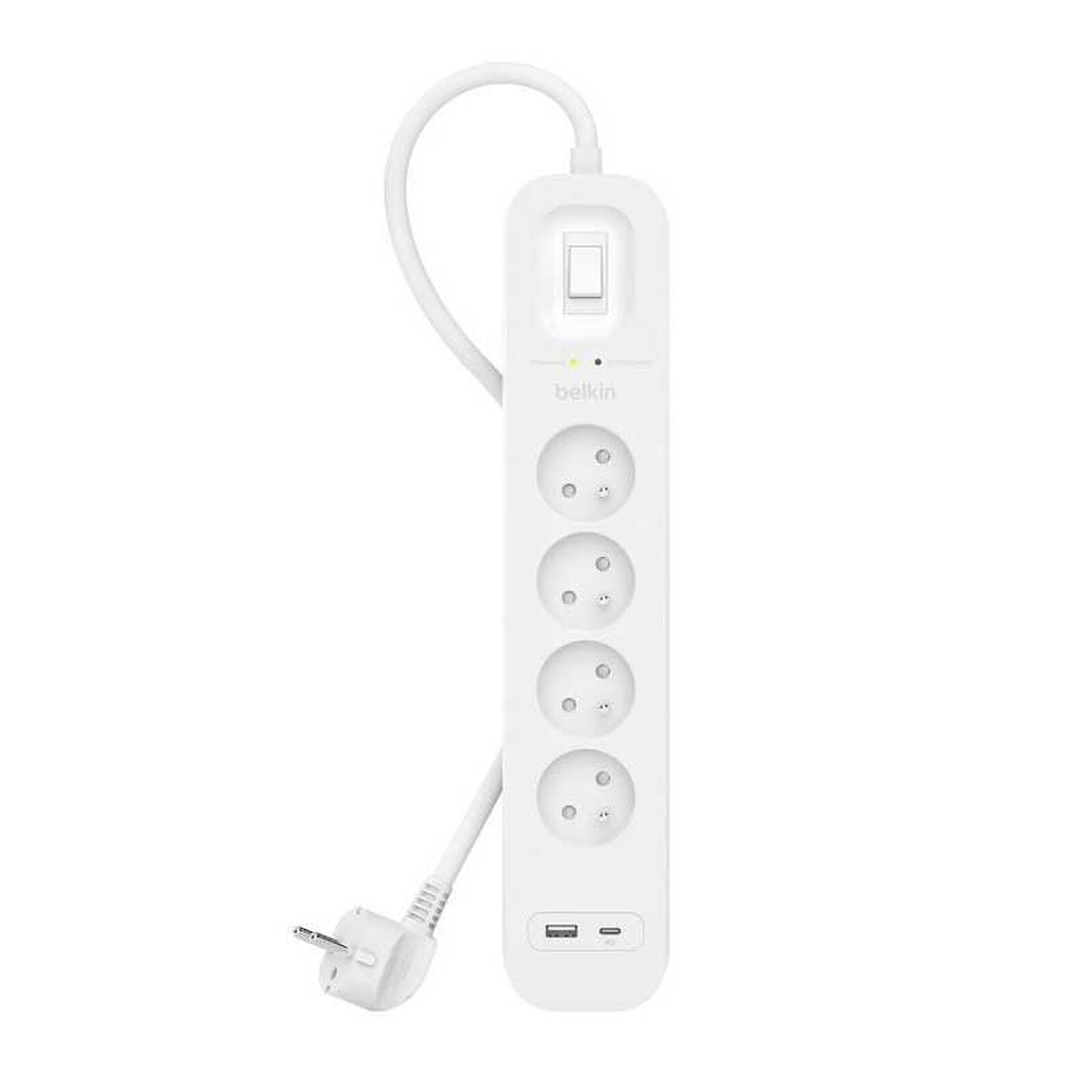 Multiprise 3 prises avec interrupteur (Blanc) - Multiprise - Garantie 3 ans  LDLC