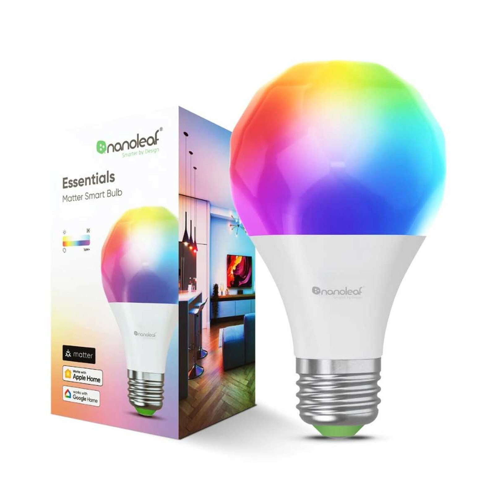 Nanoleaf Essentials Matter Smart Bulb A60 E27 - Smart light bulb - LDLC  3-year warranty