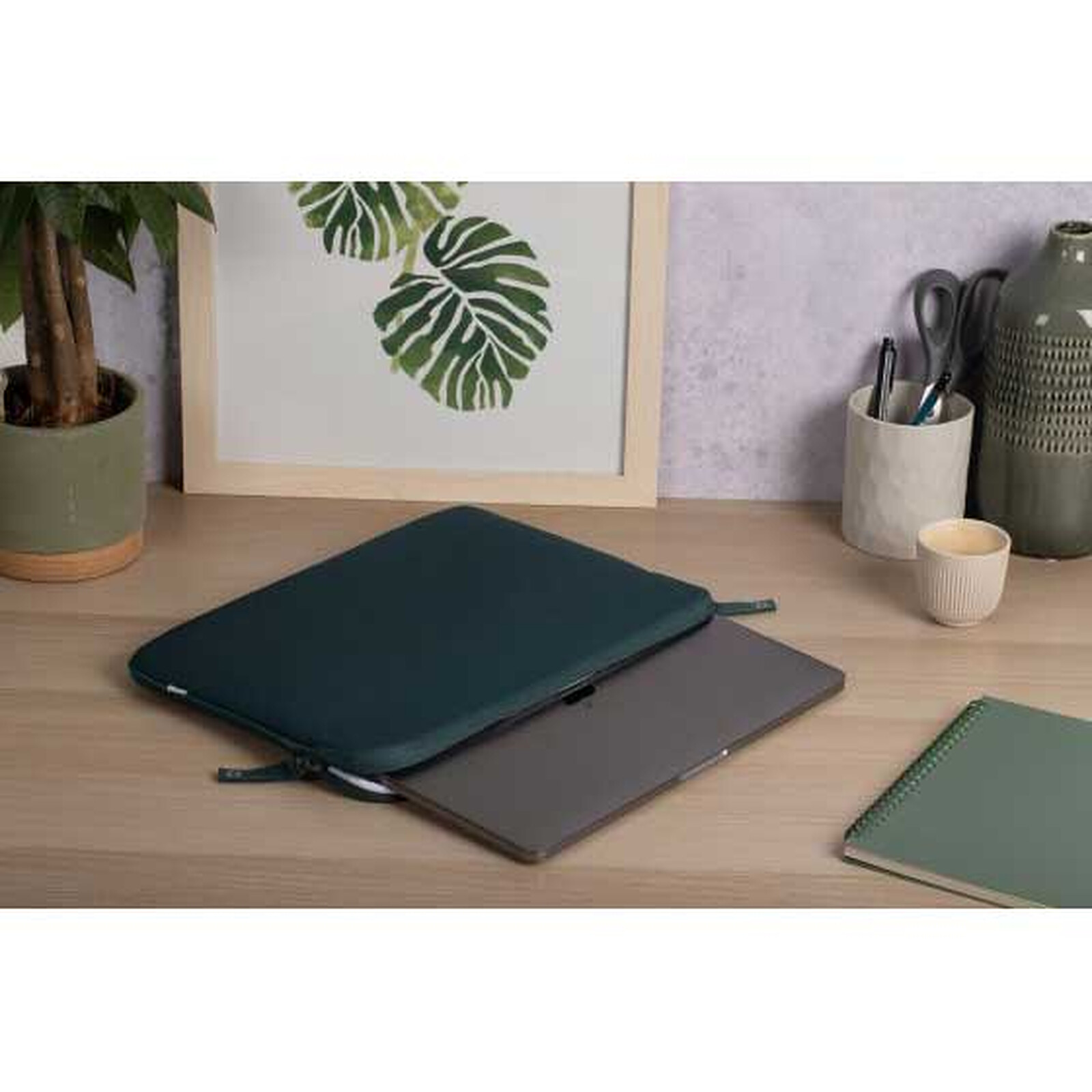 Housse MacBook Pro/Air 13 Basics ²Life Vert/Blanc