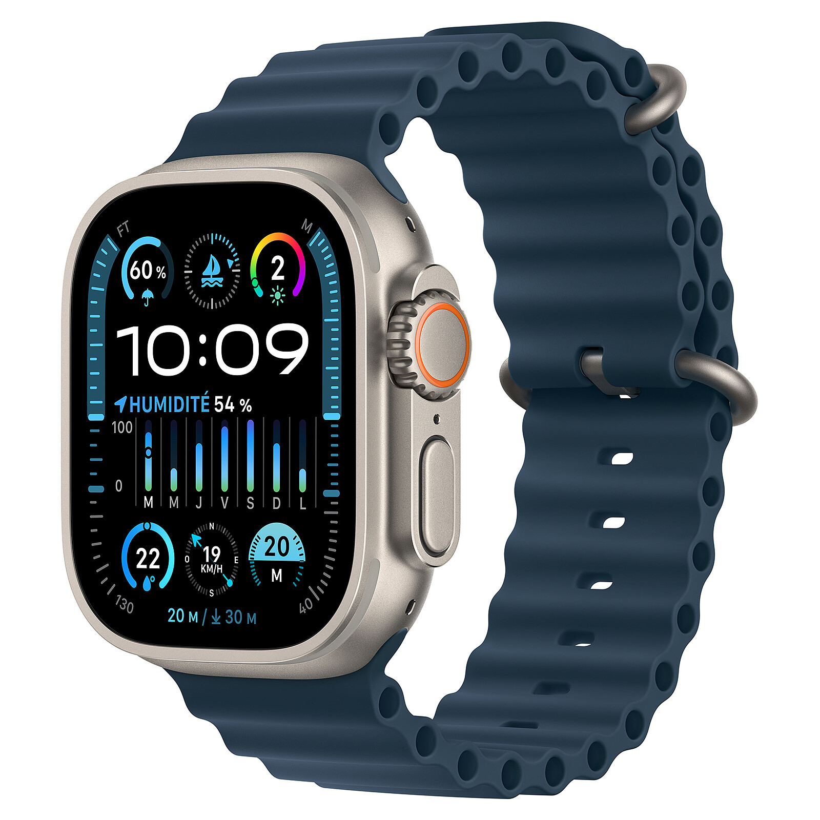 Apple Watch Ultra 2 GPS + Cellular Titanium Case Blue Ocean Band 49 mm - Montre  connectée - Garantie 3 ans LDLC