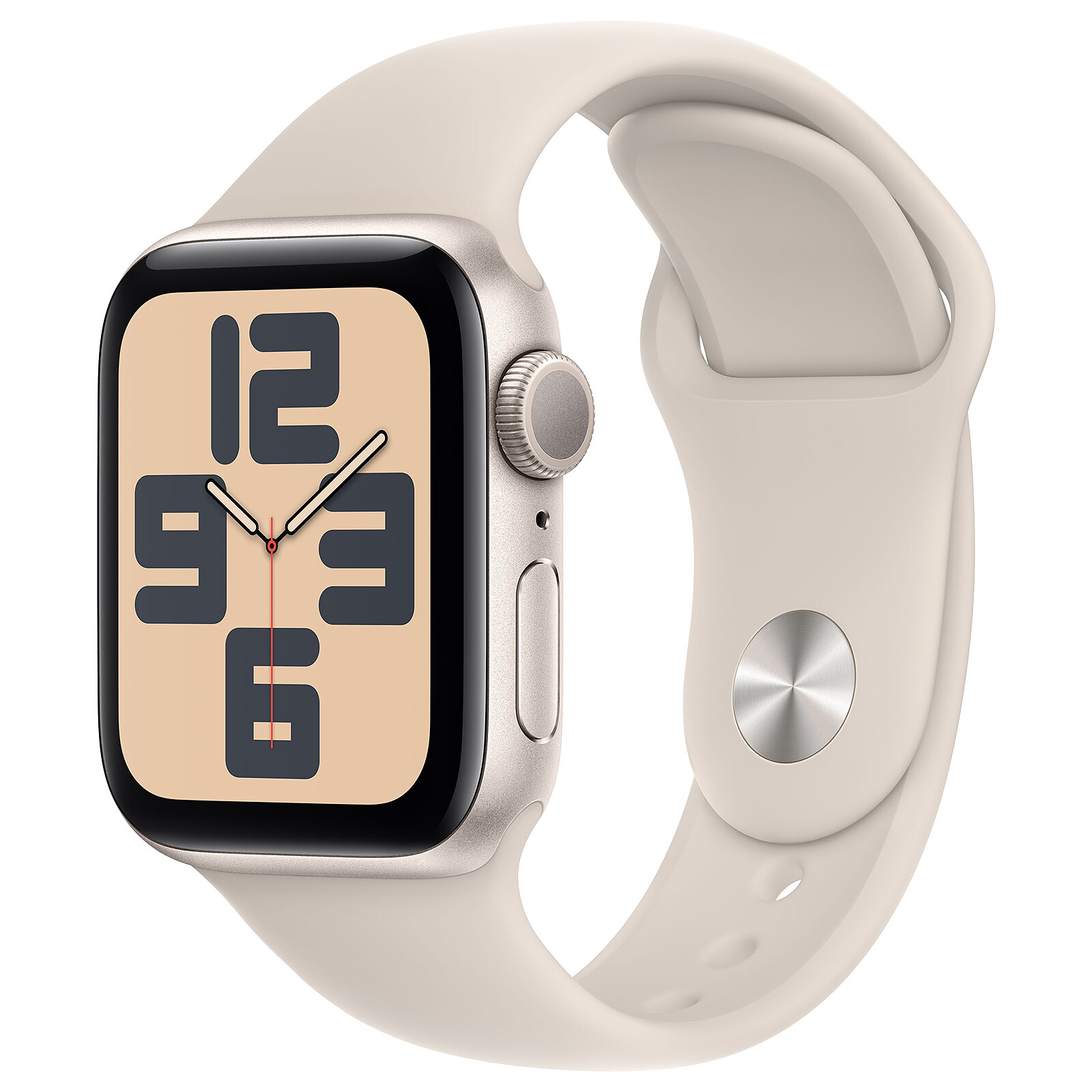 Apple Watch SE GPS (2023) Starlight Aluminium Bracelet Sport Band Starlight 40  mm - S/M - Montre connectée - Garantie 3 ans LDLC