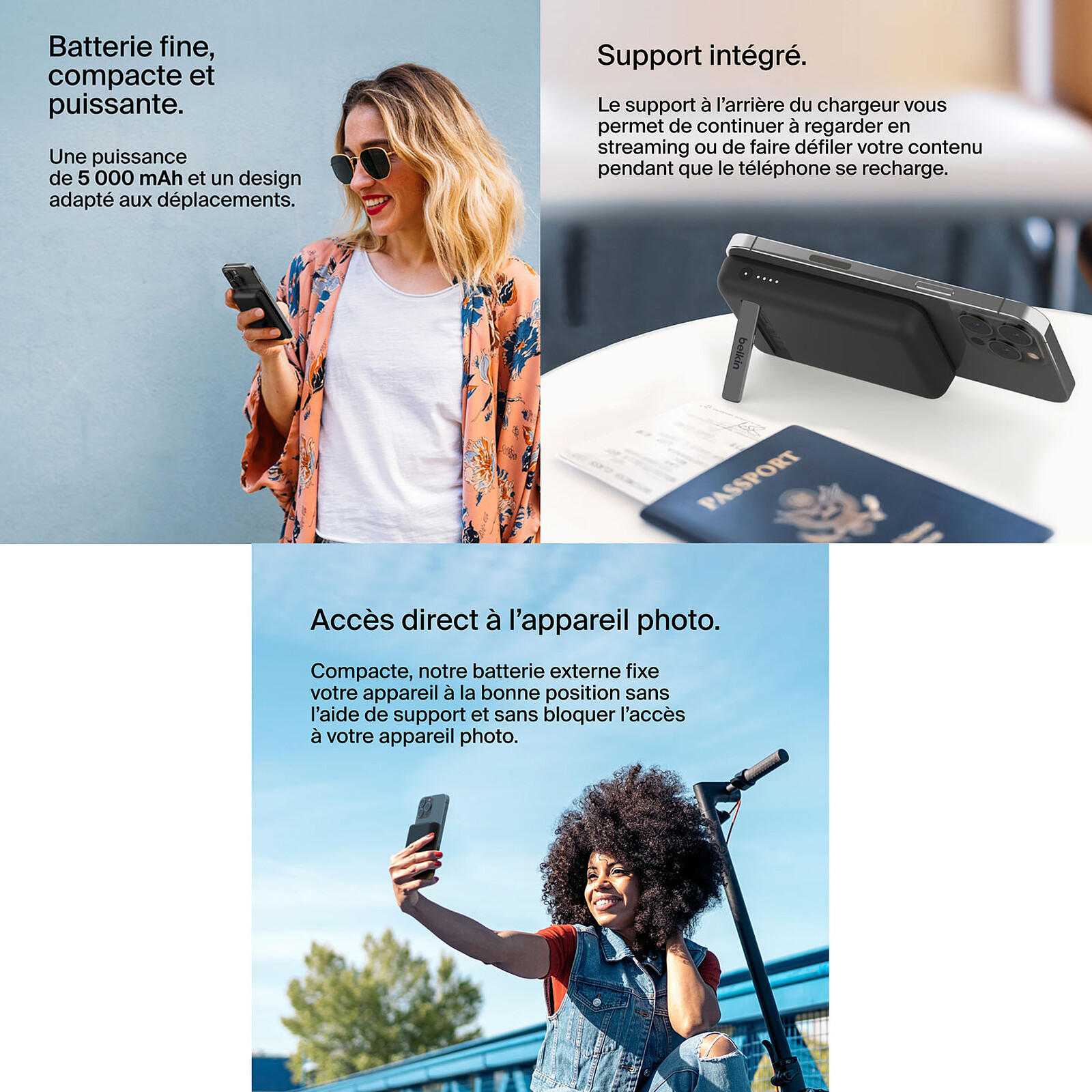 Belkin Chargeur MagSafe + Power Bank 10k MagSafe Blanc - Accessoires iPhone  - Garantie 3 ans LDLC