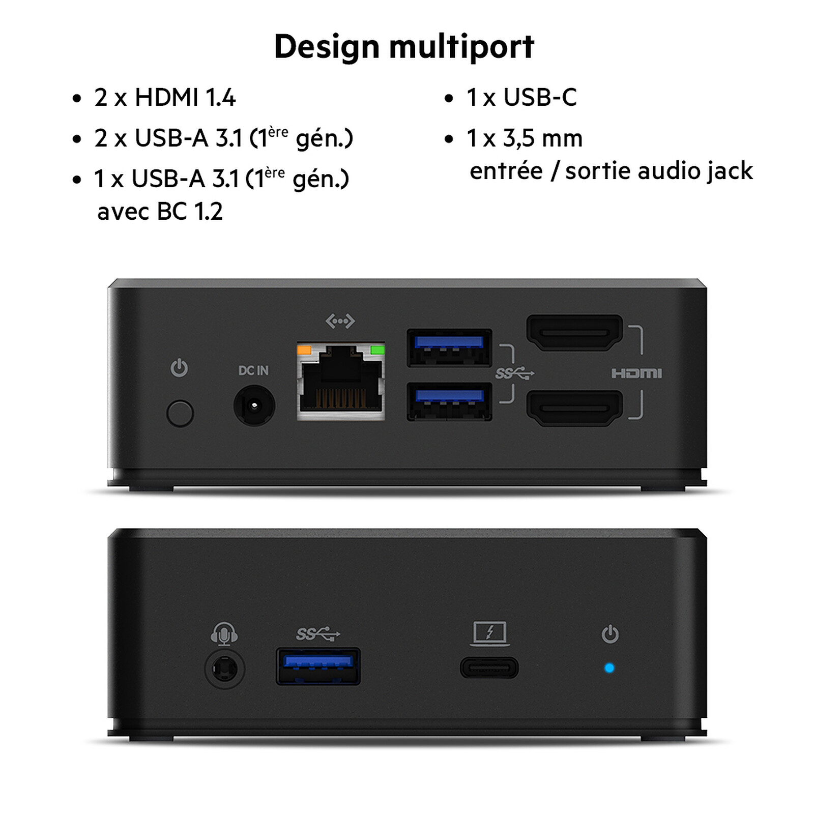 Belkin Station d'accueil USB-C pour 2 écrans 11 en 1, passtrhough