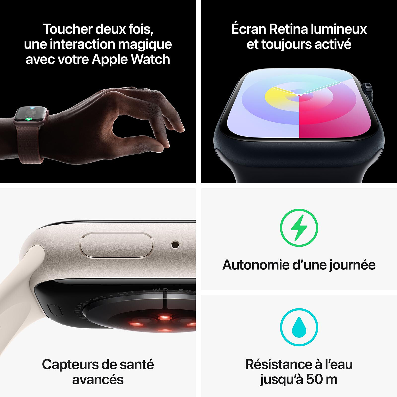 Acheter un modèle Apple Watch SE GPS, Boîtier en aluminium argent de 40 mm,  Bracelet Boucle unique lumière stellaire - Taille 1 - Apple (FR)