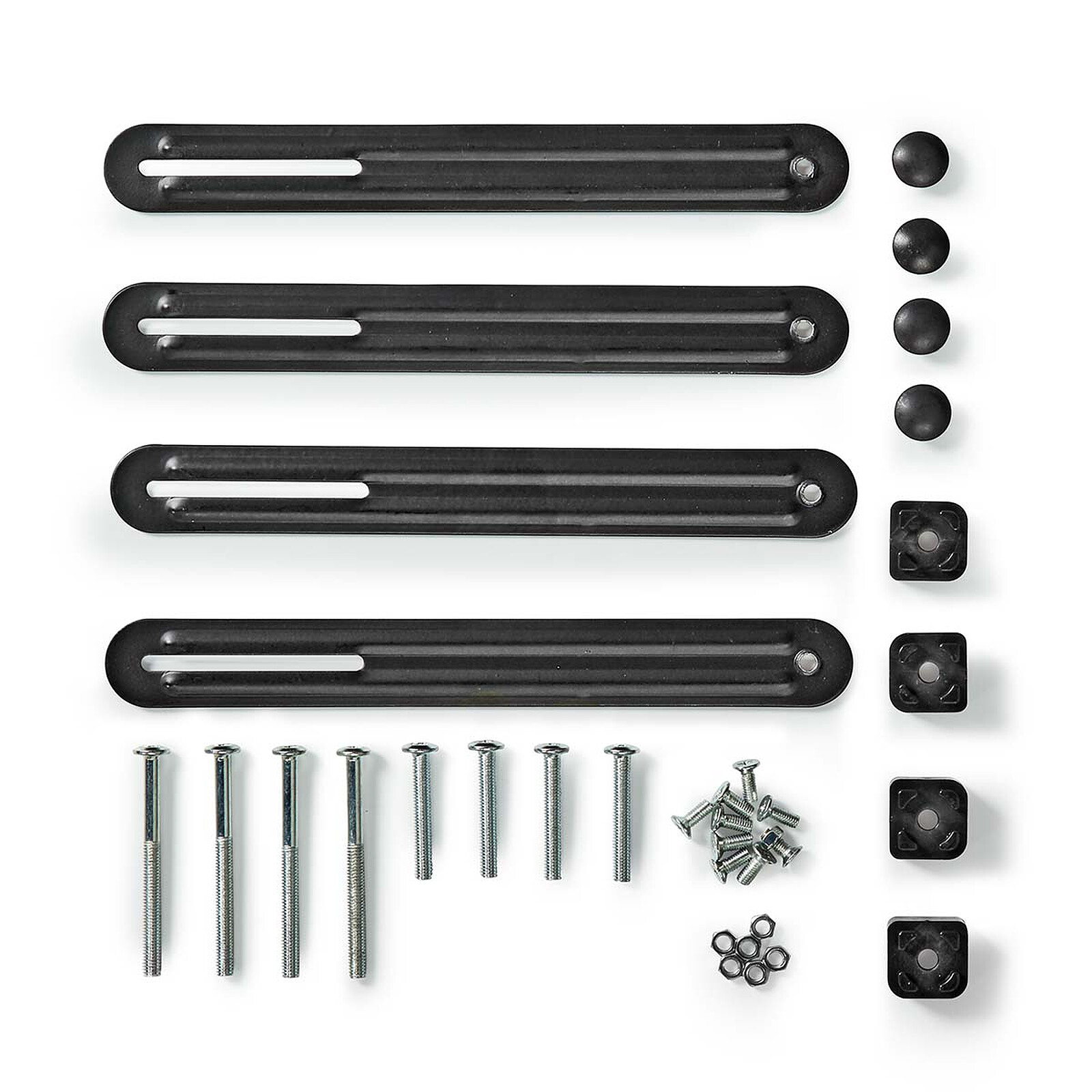 Lot De 2 Adaptateurs Adhésifs Non VESA Pour Moniteur (100x100 Mm) - Support Jusqu'à 10 Kg - Pour écrans 24" à 32" Sans Trous - Installation Sans Outil
