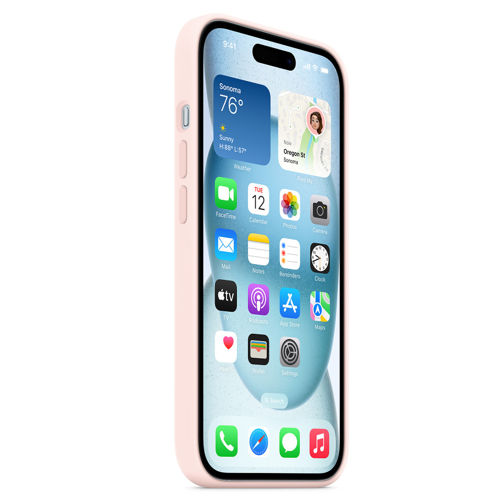 Funda para iPhone 15 Pro Silicona Rosa claro de Apple