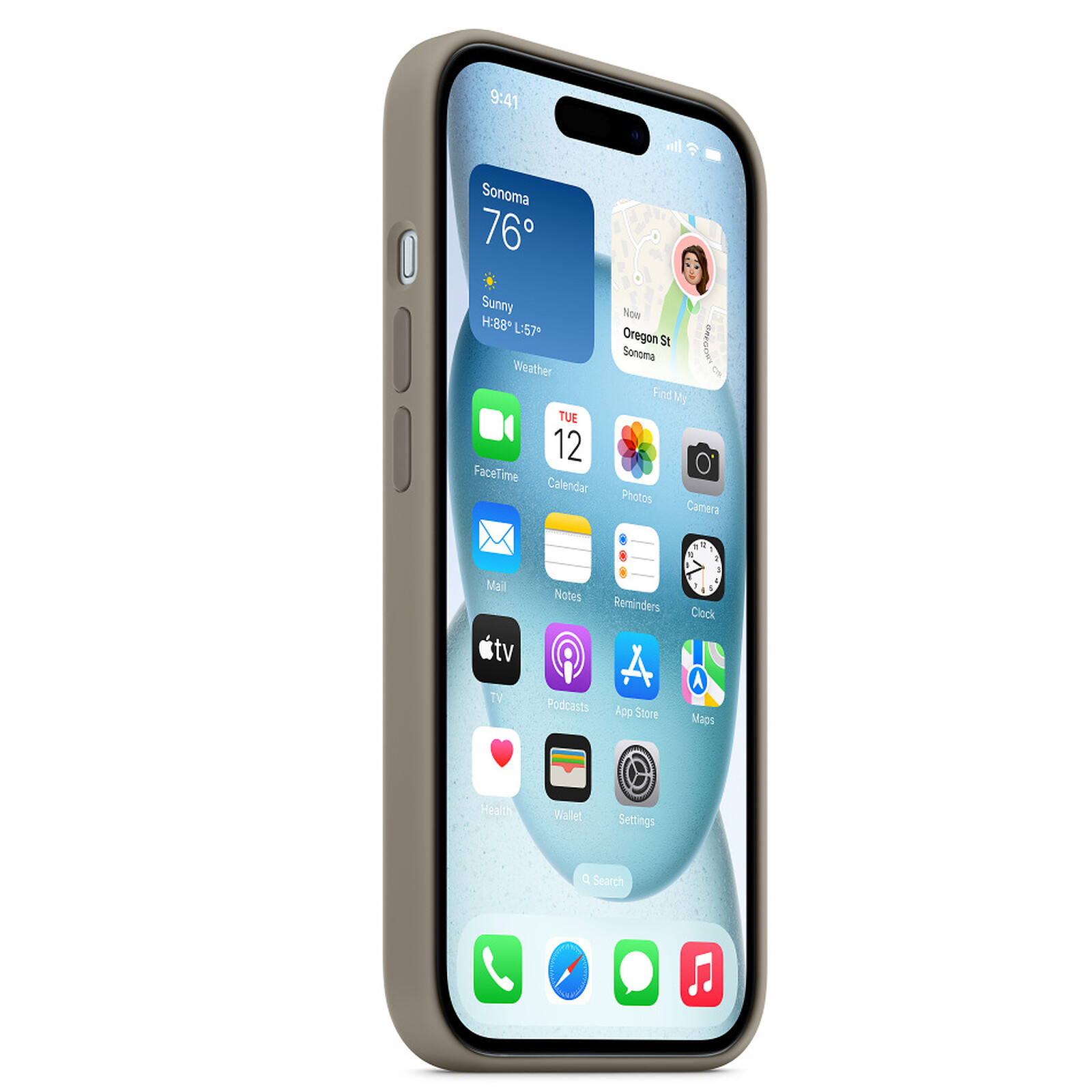 Funda de silicona con arcilla MagSafe Apple iPhone 15 - Funda de teléfono -  LDLC