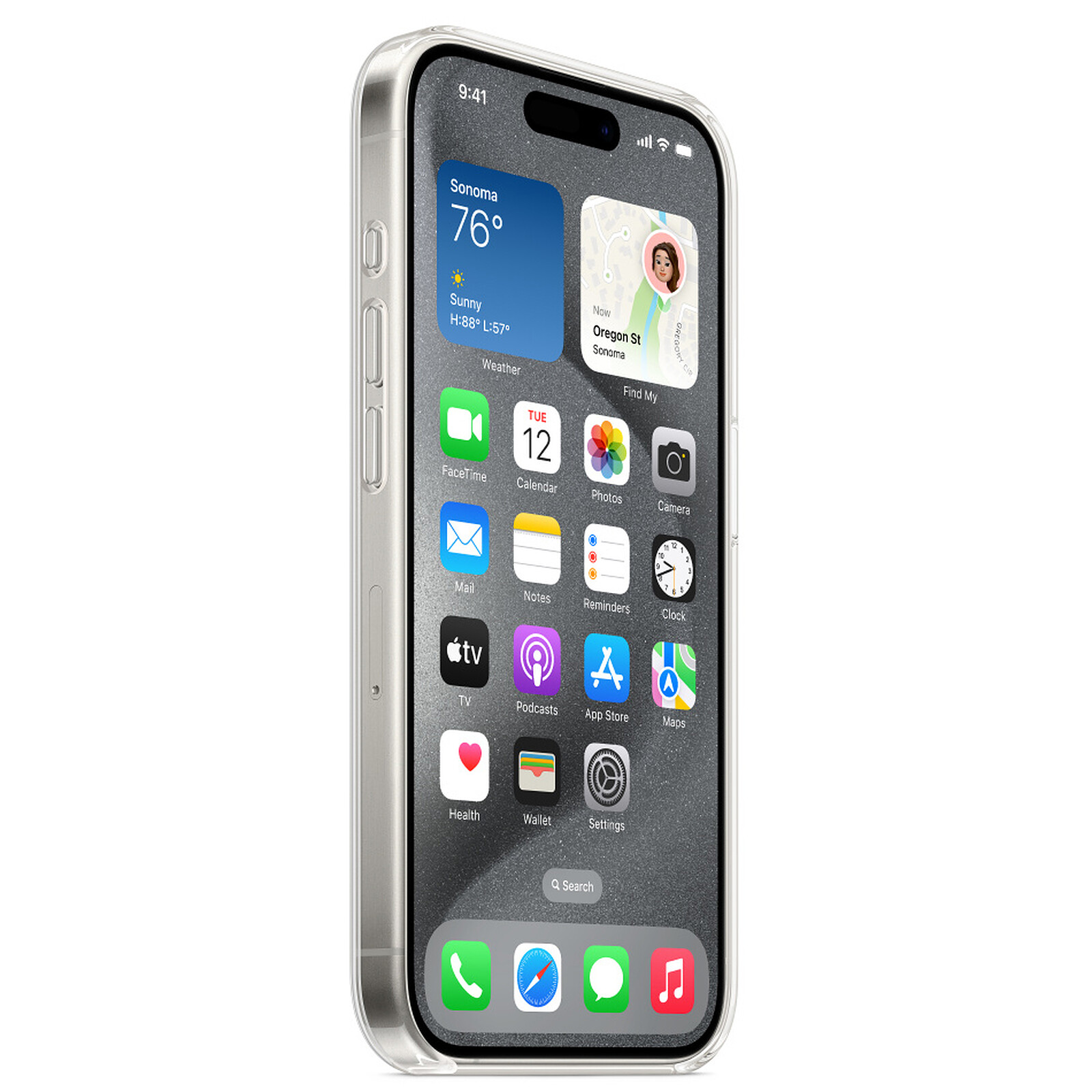 Funda transparente Apple con MagSafe para iPhone 15 Plus