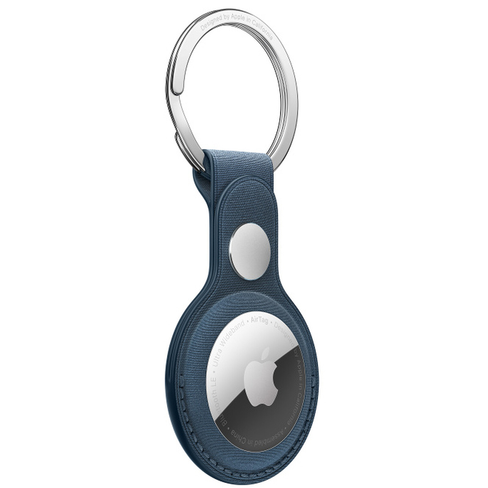 Giner Funda compatible con Apple AirTag con llavero, funda protectora de  piel sintética resistente para Apple AirTags Tracker Finder (azul marino)
