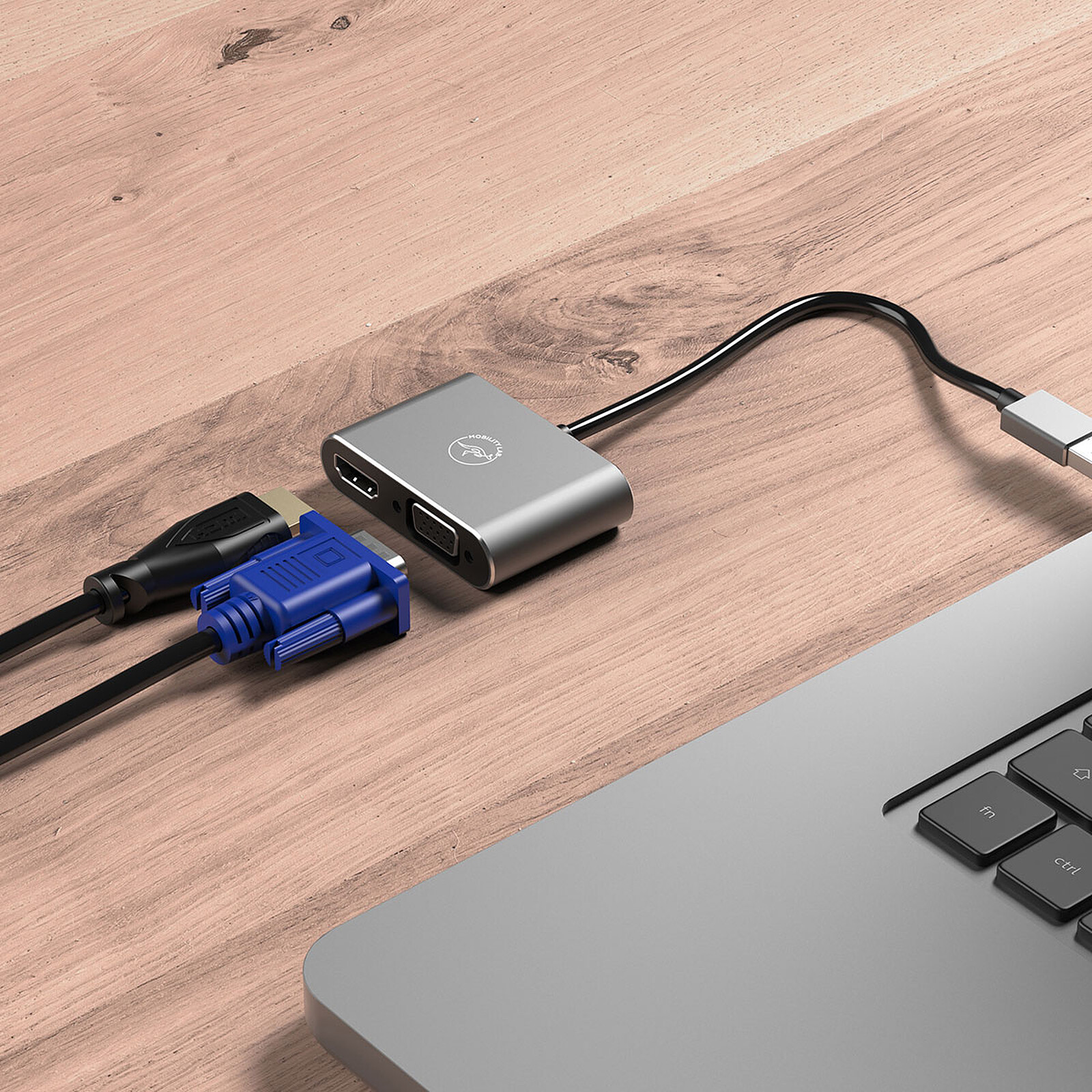 Hub USB Mobility Lab Ml305776, Colore Grigio, Robusto E Affidabile, Con Cavo Rinforzato, Per Collegare Più Dispositivi