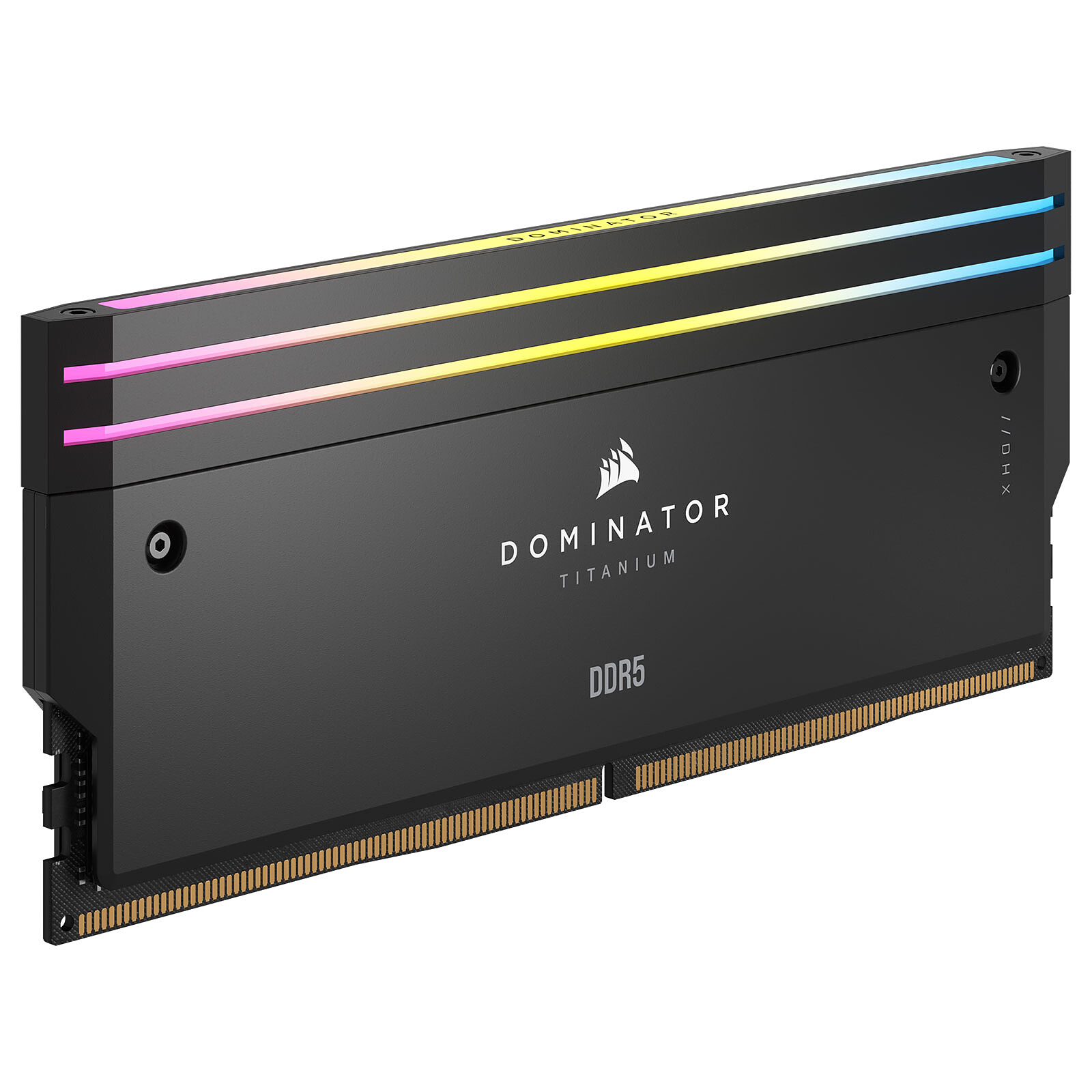 Corsair Dominator Titanium DDR5 RGB 64 Go (2 x 32 Go) 6600 MHz CL32 - Noir  - Mémoire PC - LDLC