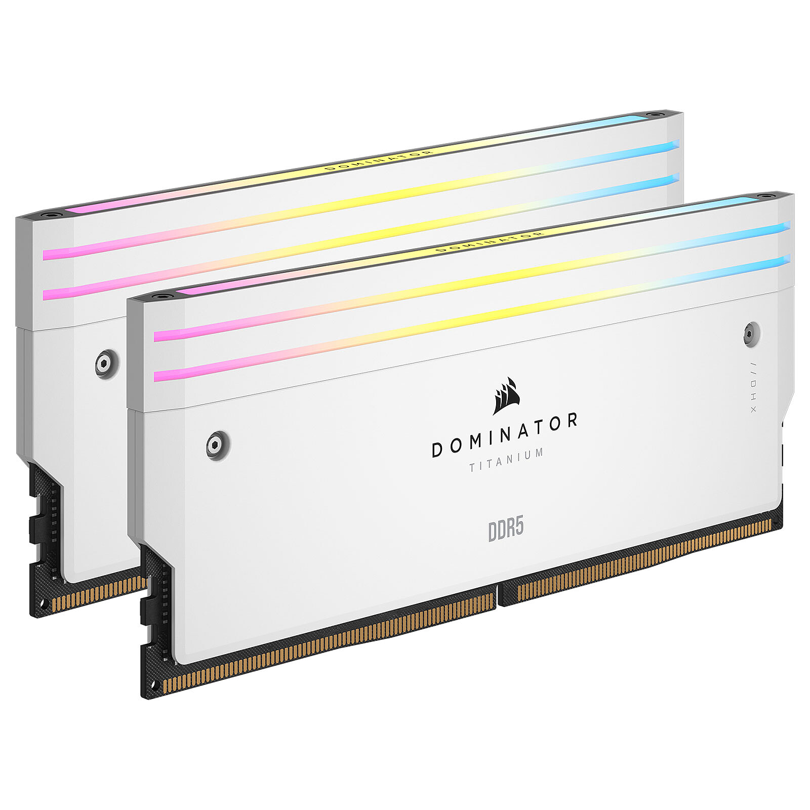 Corsair Dominator Titanium DDR5 RGB 32 Go (2 x 16 Go) 7000 MHz CL34 - Blanc  - Mémoire PC - LDLC