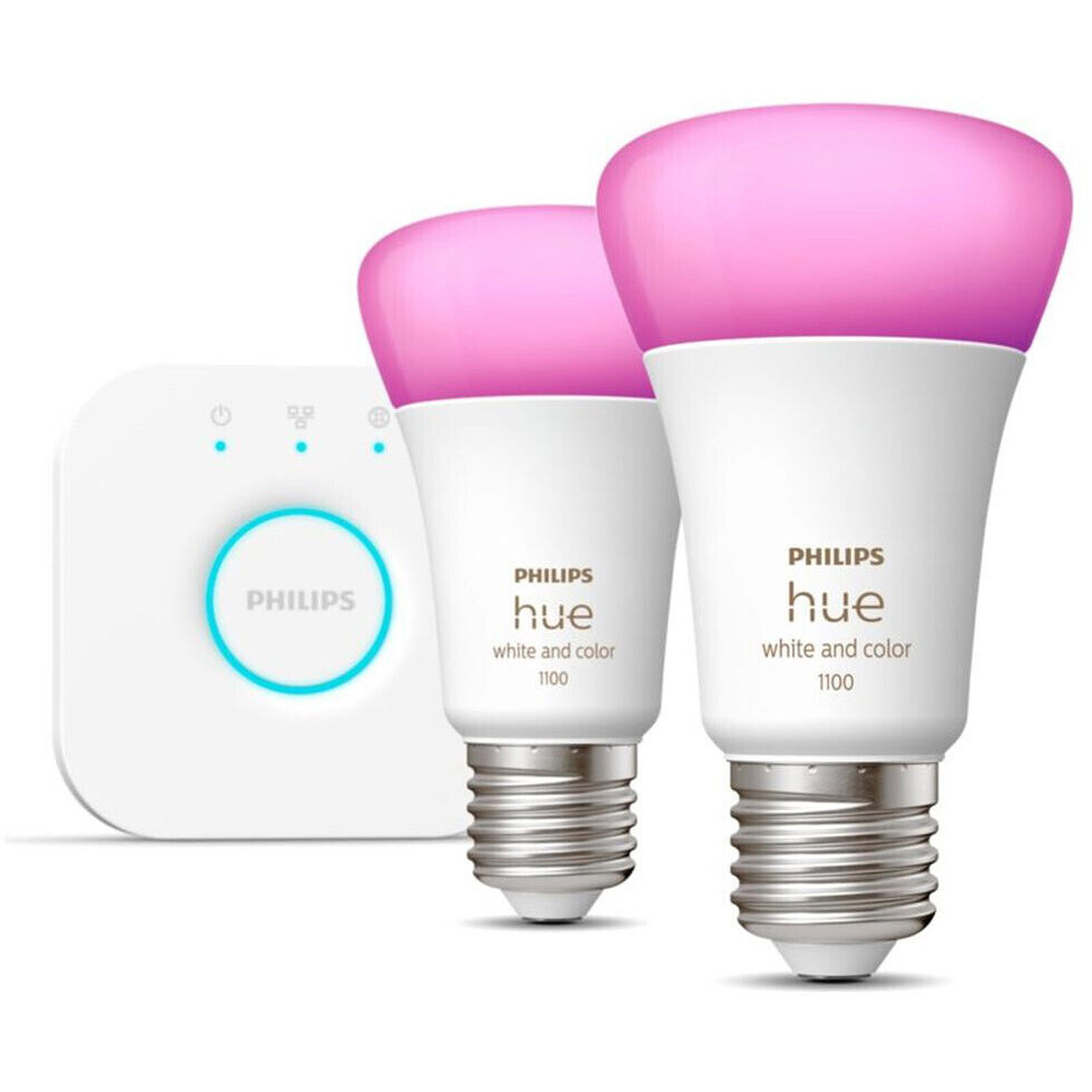 Philips Hue White and Color Ambiance Starter Kit E27 A60 11 W Bluetooth x  Smart light bulb LDLC 3-year warranty
