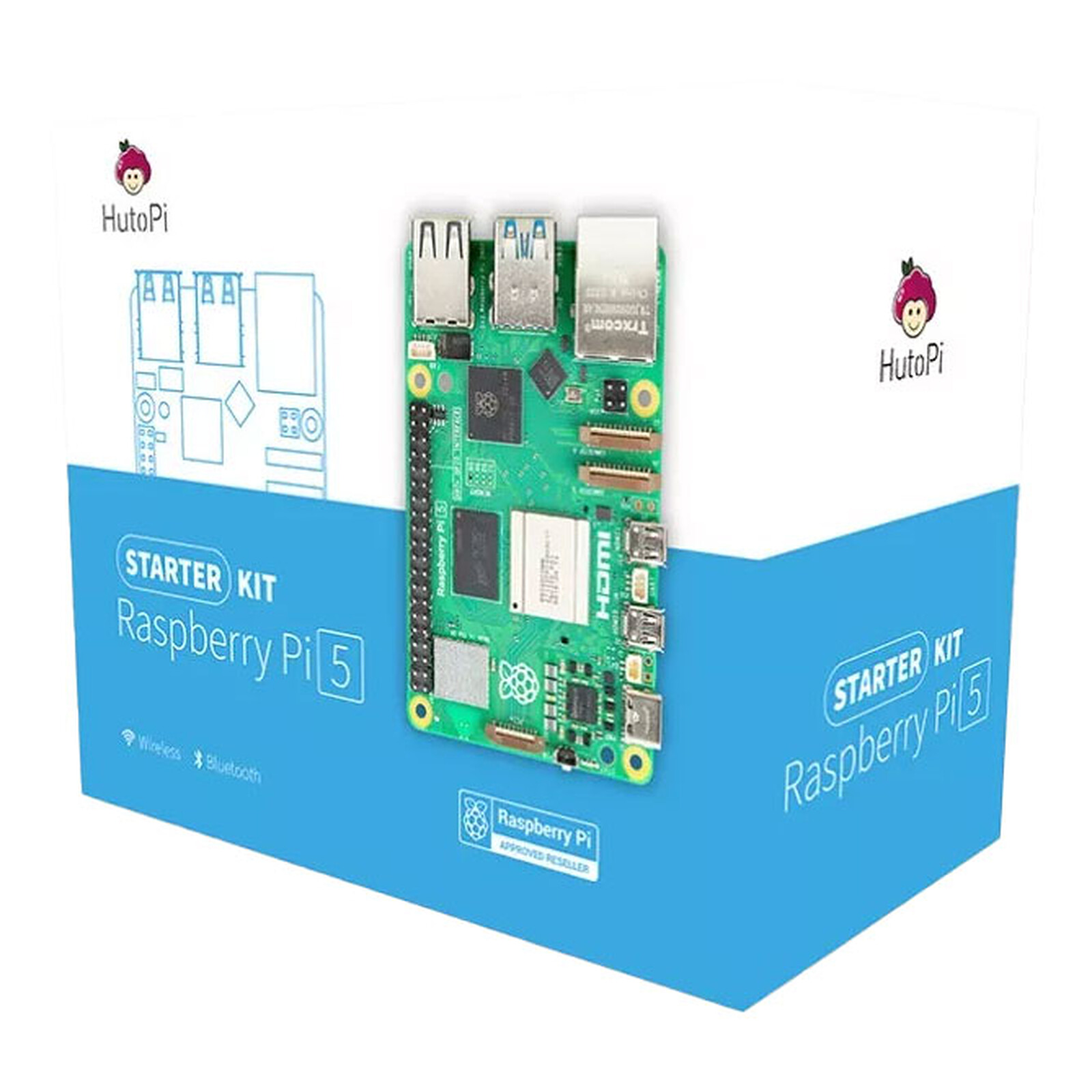 Hutopi Starter Kit Raspberry Pi 5 8 Go - Kit Raspberry Pi