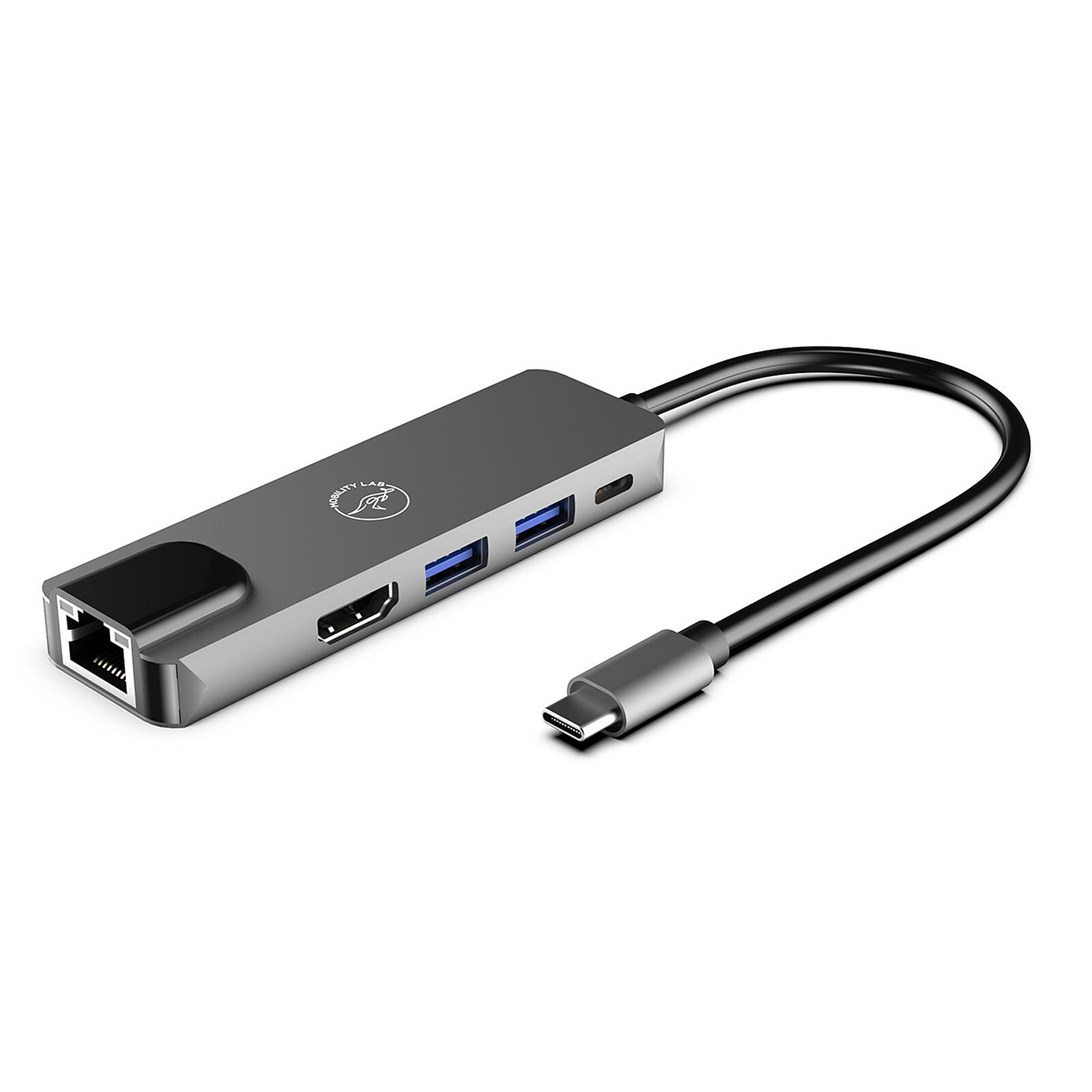 Thunderbolt 3 Dock Adapter Hub USB C a HDMI RJ45 USB 3.0 Audio Video S
