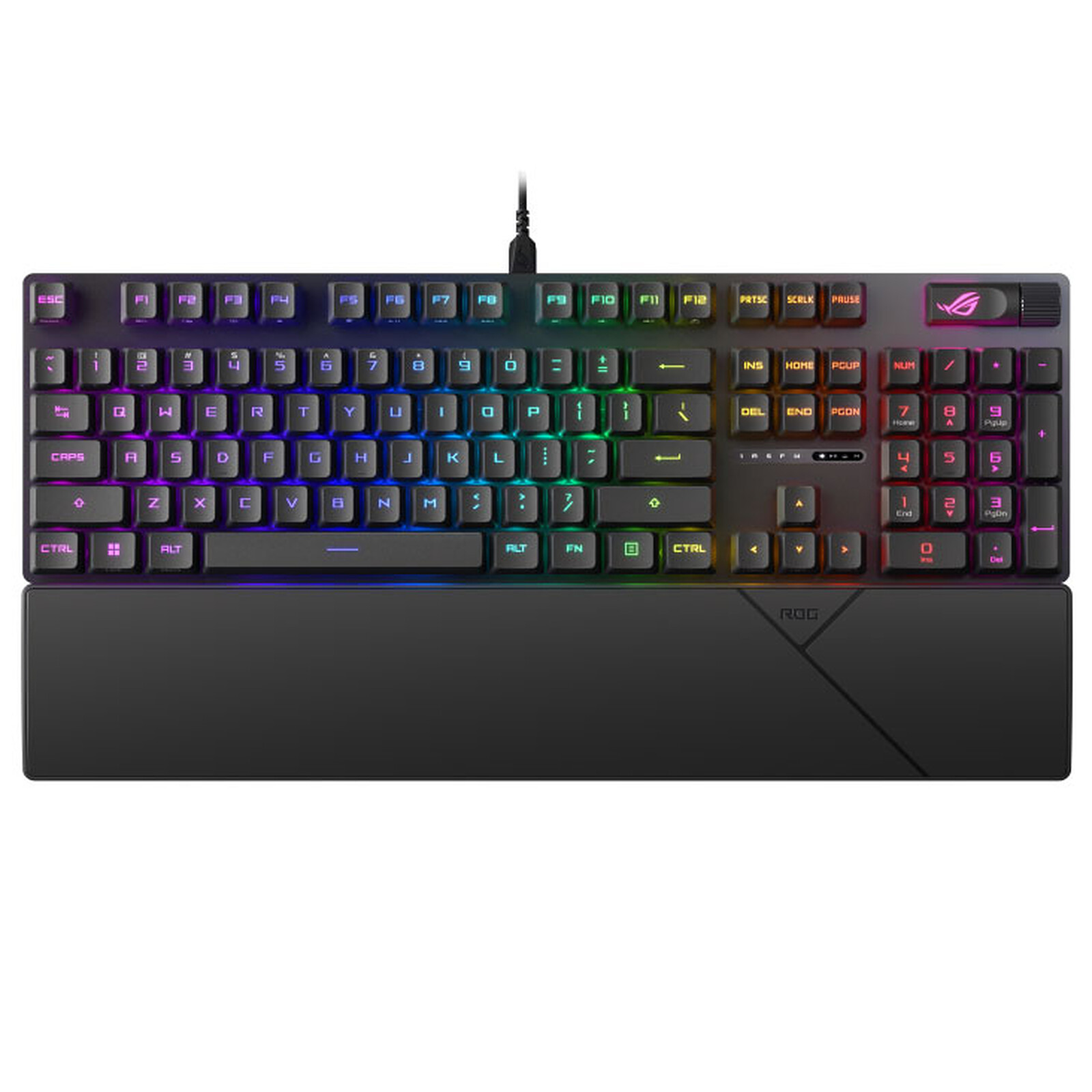 Tastiera Meccanica Ottica ASUS ROG Strix Scope RX – Switch RX Red, QWERTY US, Retroilluminazione RGB, Tasto Stealth