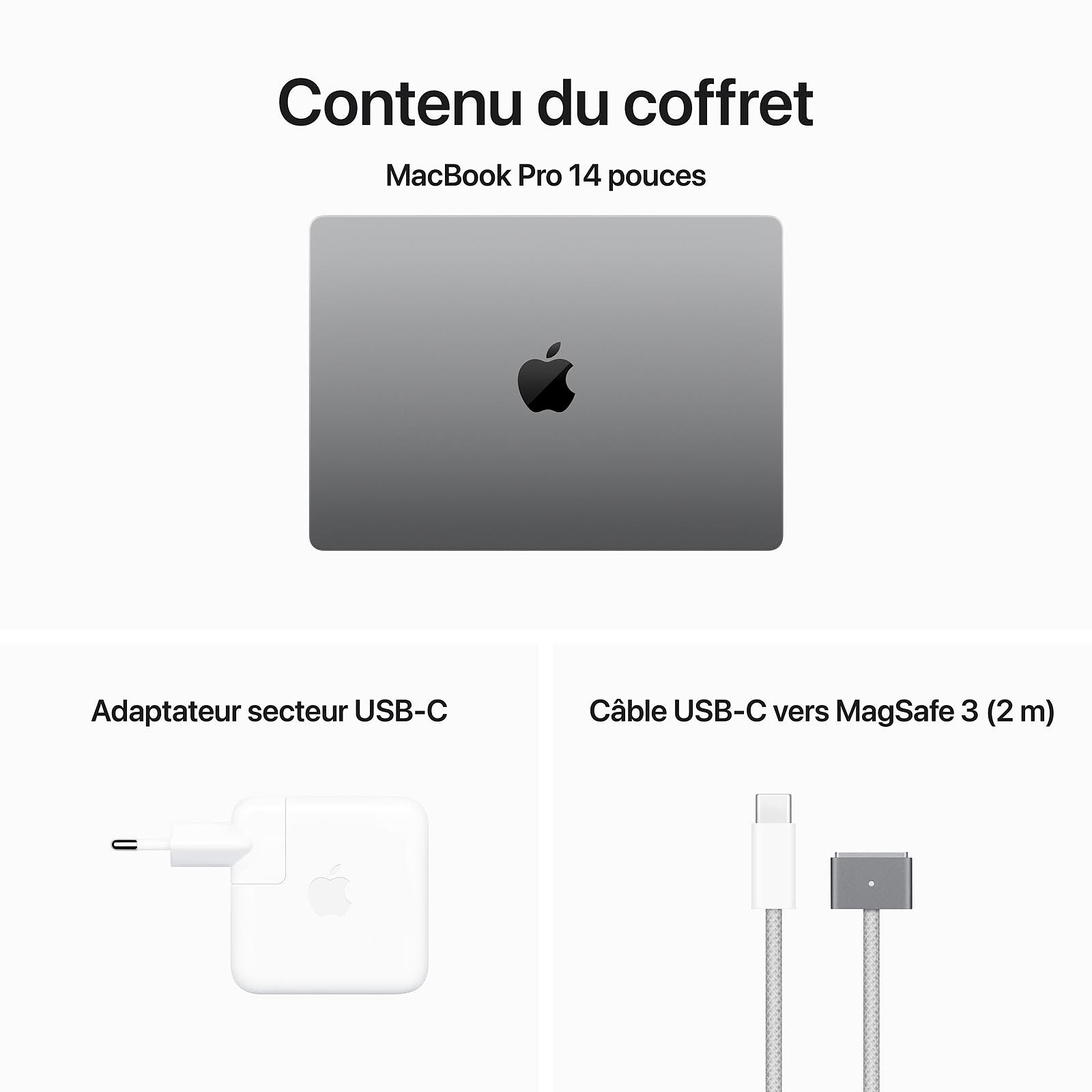 MacBook Pro 14'' (2021) - Puce Apple M1 Pro - RAM 16Go - Stockage 1To -  Gris Sidéral - AZERTY - Apple