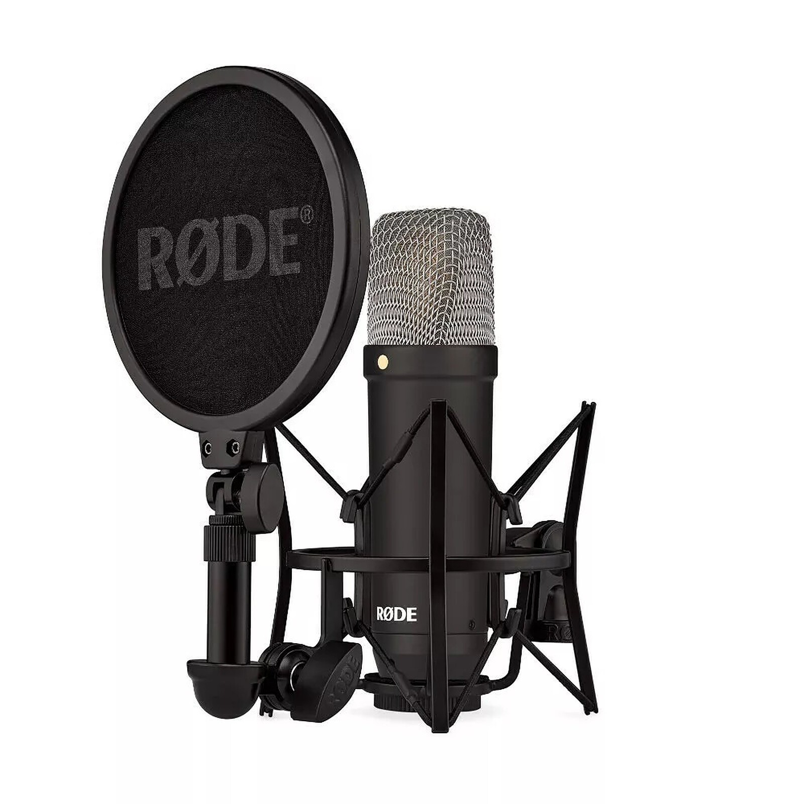 Blue Yeti Microphone (Argent) avec bras de perche, support antichocs et  filtre anti-pop (4 articles), USB