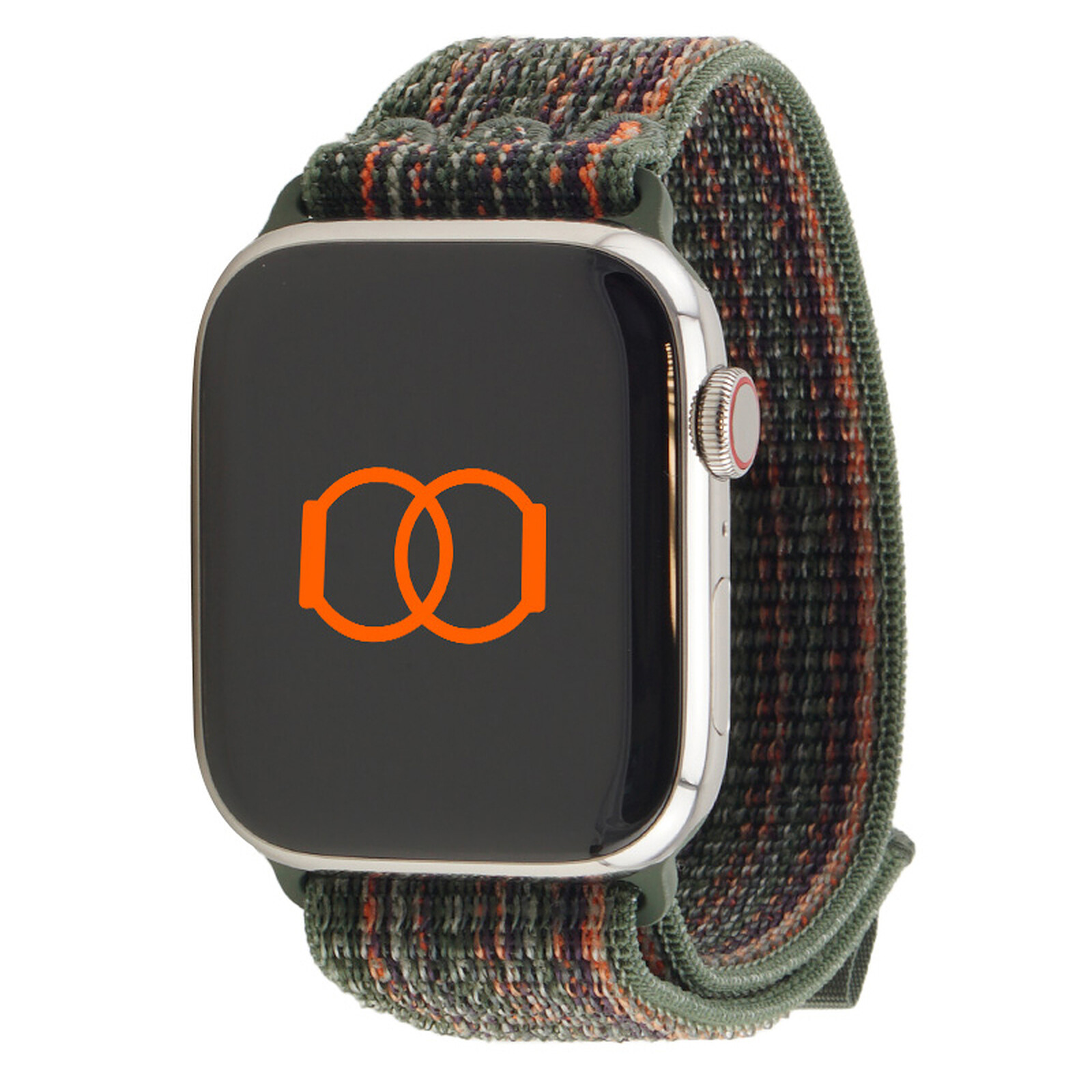 Green - Buckle LDLC - 49 accessories Nylon Band Sport Wearable Band Woven mm Sequoia/Orange