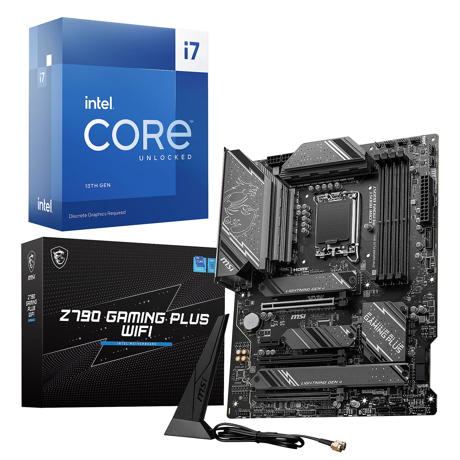 Kit Upgrade PC Intel Core i7-13700KF MSI Z790 GAMING PLUS WIFI