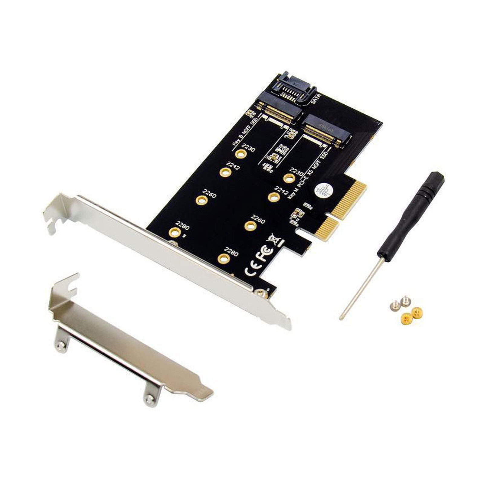 Carte adaptateur StarTech.com 3 ports M.2 SSD (NGFF) - 1 x PCIe