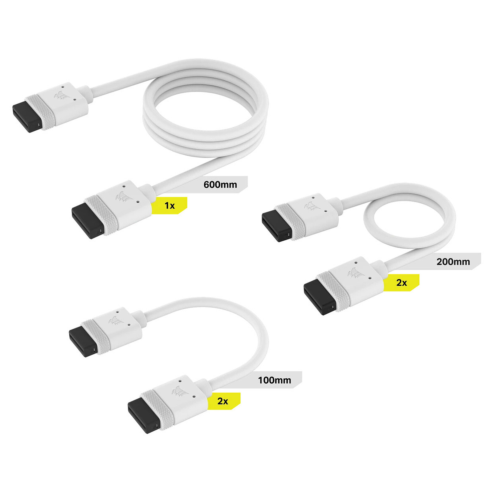 Corsair iCUE LINK Cable Kit w/ Straight Connectors, Black - LED